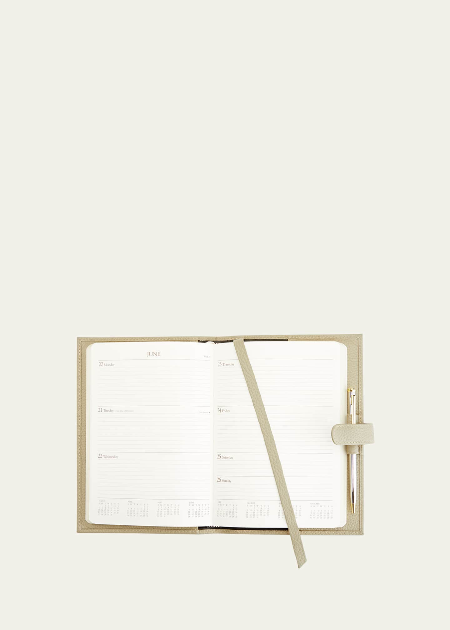 ROYCE New York Monogrammed Executive Weekly Leather Calendar Planner Image 2 of 4