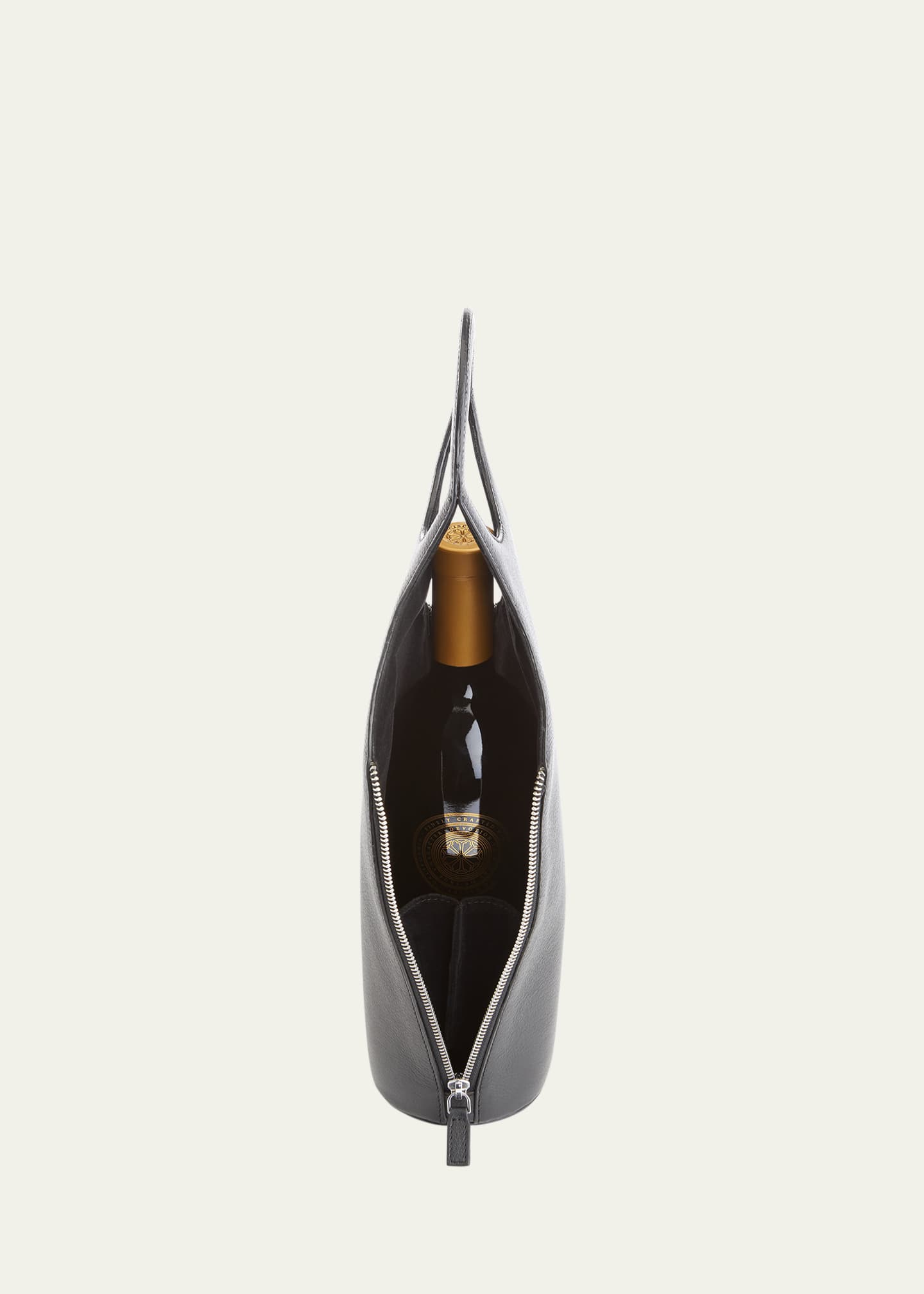ROYCE New York Monogrammed Leather Wine Champagne Bottle Carrying Case Image 3 of 3