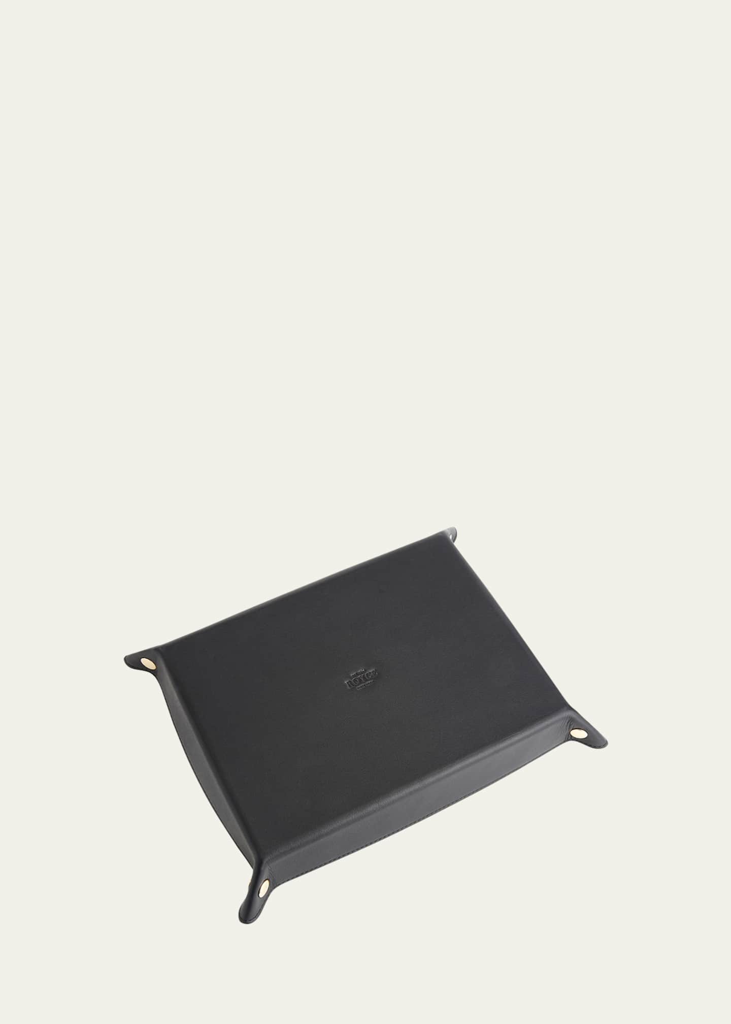 ROYCE New York Monogrammed Large Catchall Leather Valet Tray Image 3 of 3