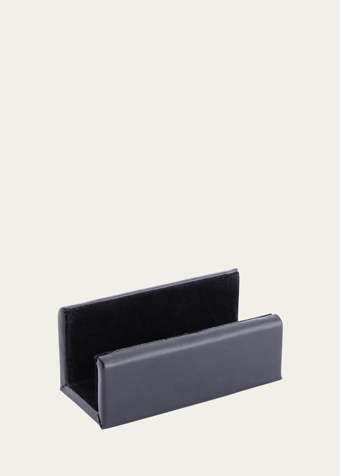 ROYCE New York Personalized Leather Business Card Display Holder Image 4 of 5