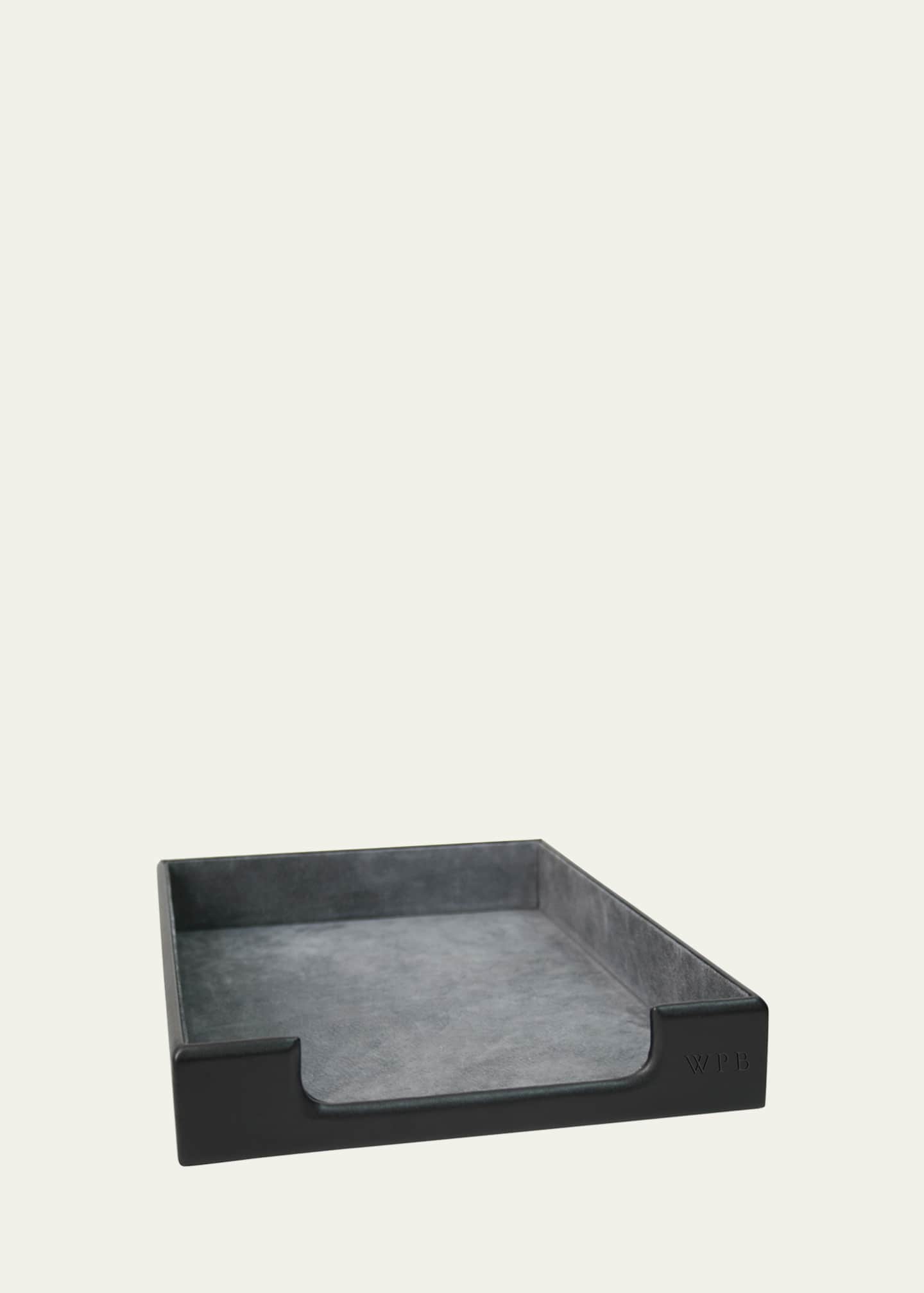 ROYCE New York Personalized Leather Letter Desk Tray Image 3 of 4
