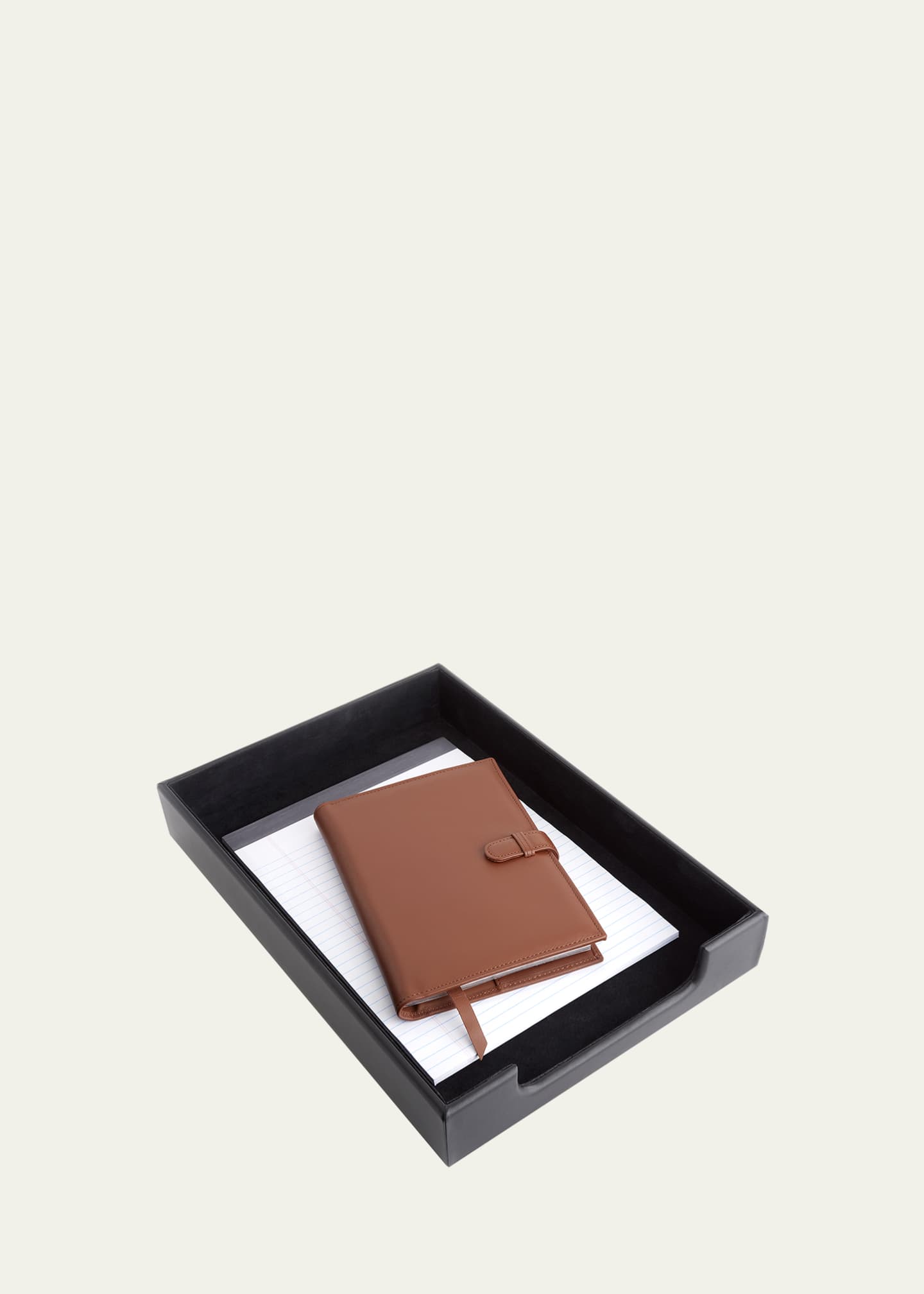 ROYCE New York Personalized Leather Letter Desk Tray Image 4 of 4