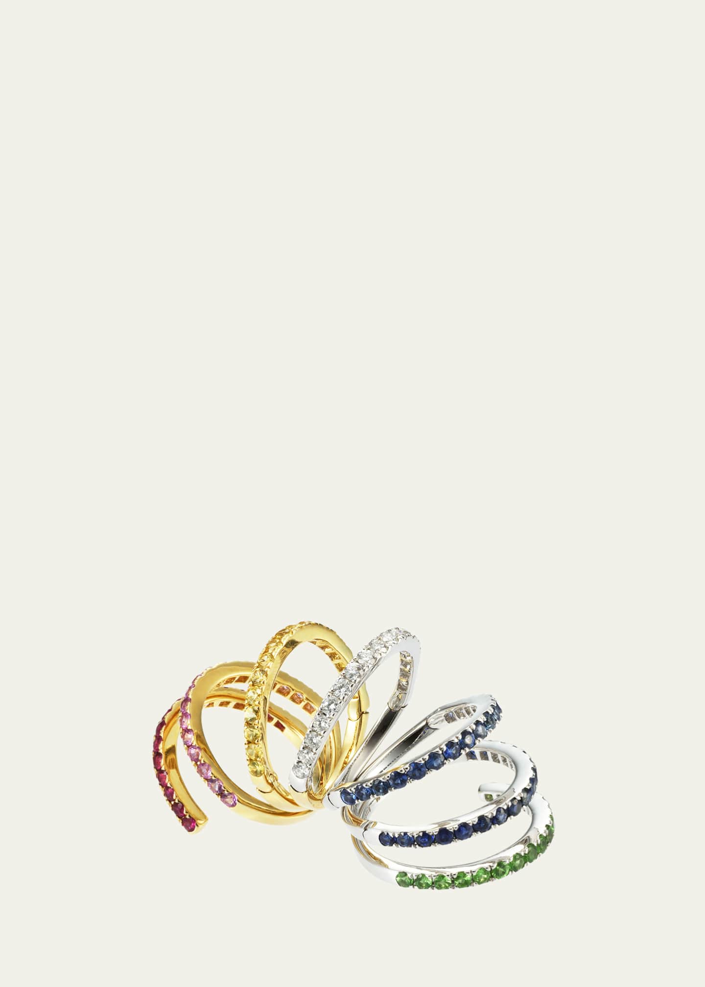 Mio Harutaka 18K Connector Rainbow Ring Image 1 of 2