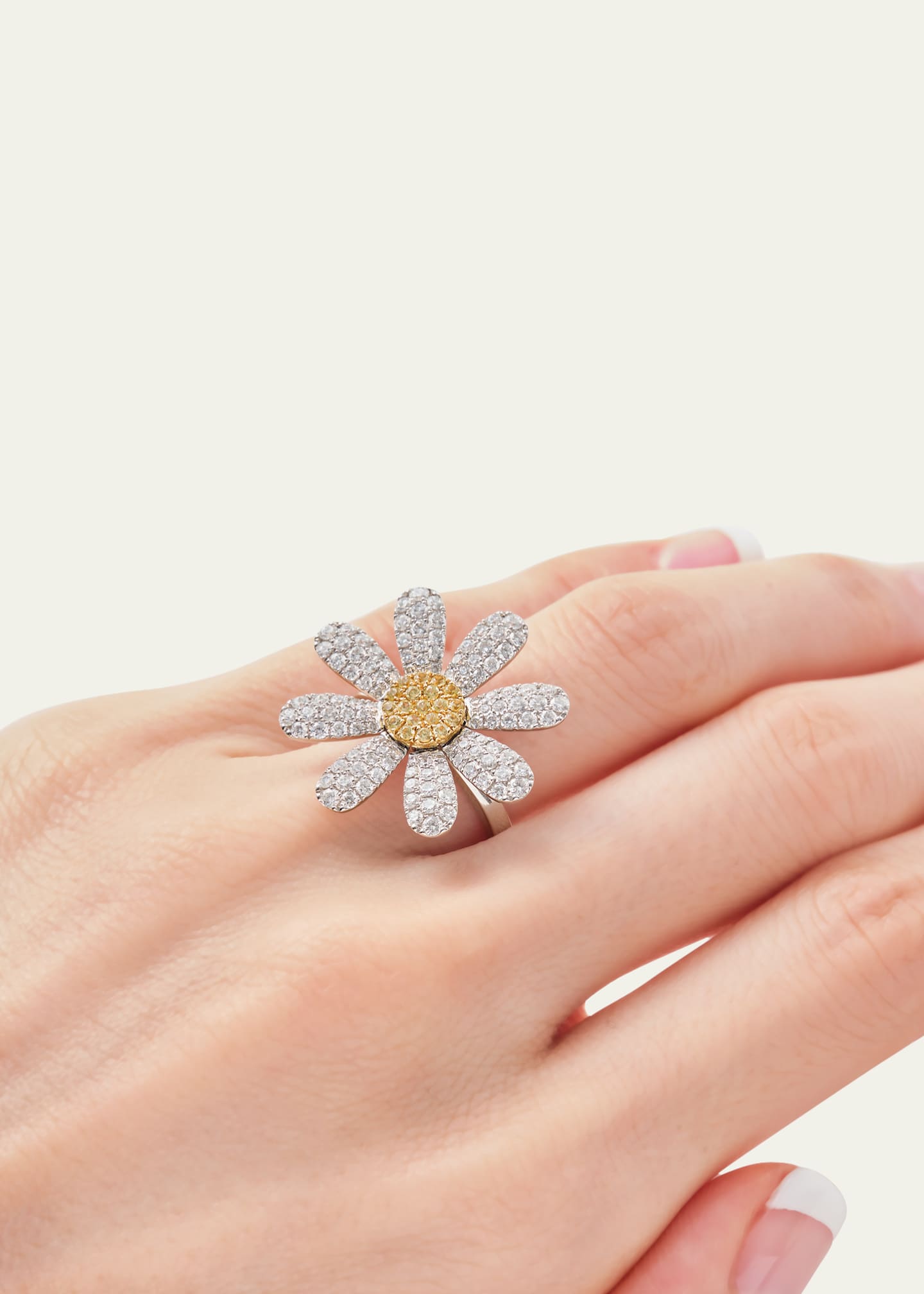 Mio Harutaka 18k White Gold Margaret Ring With Diamond And Sapphire Image 2 of 2