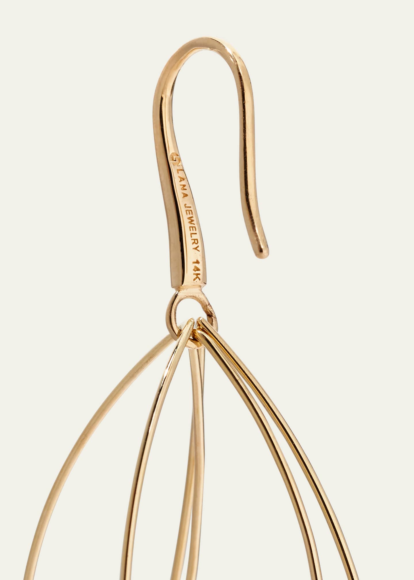 Lana Multi-Curved Wire Marquis Hoop Earrings Image 4 of 4