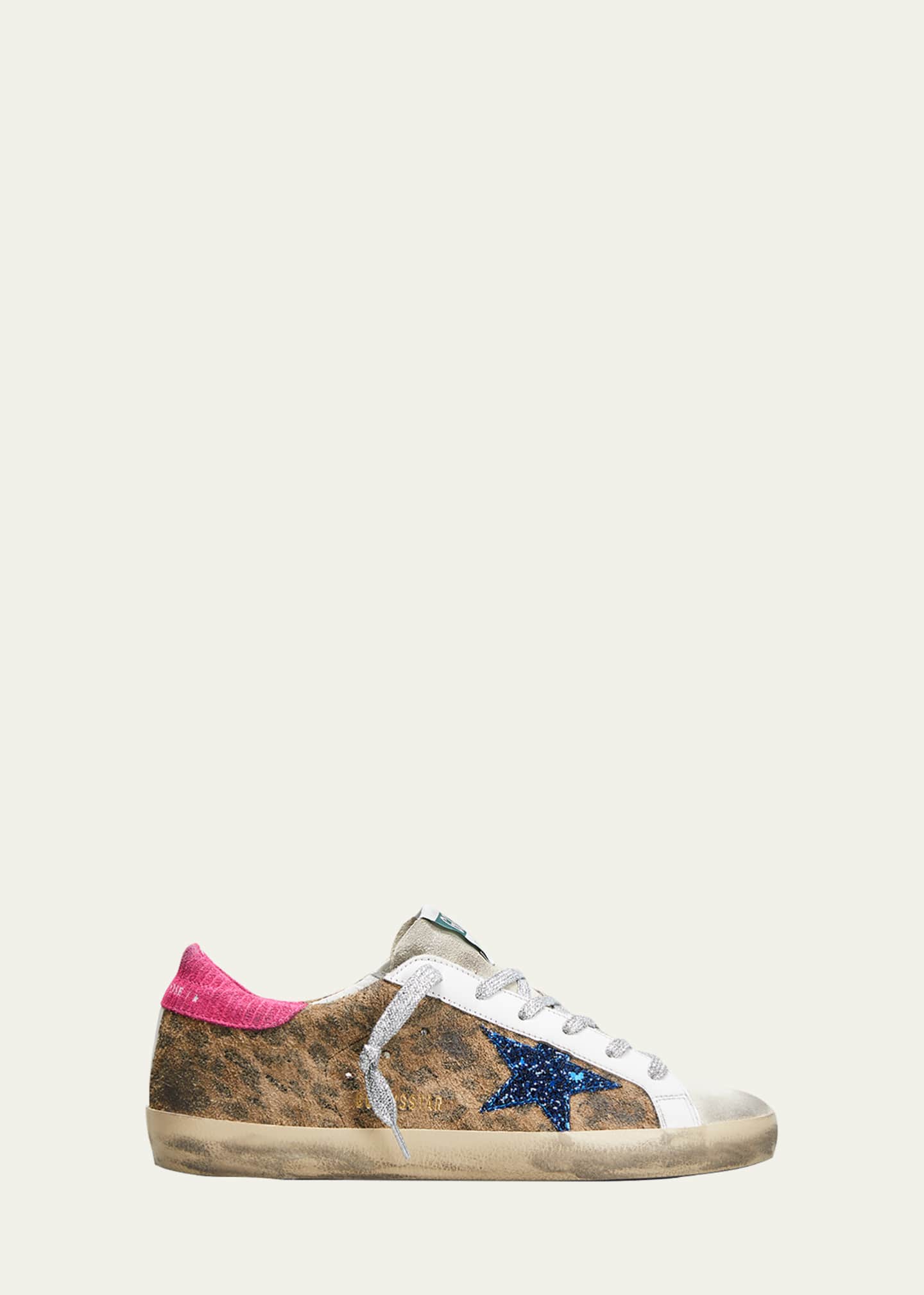 Golden Goose Superstar Leopard-Print Glitter Sneakers - Bergdorf
