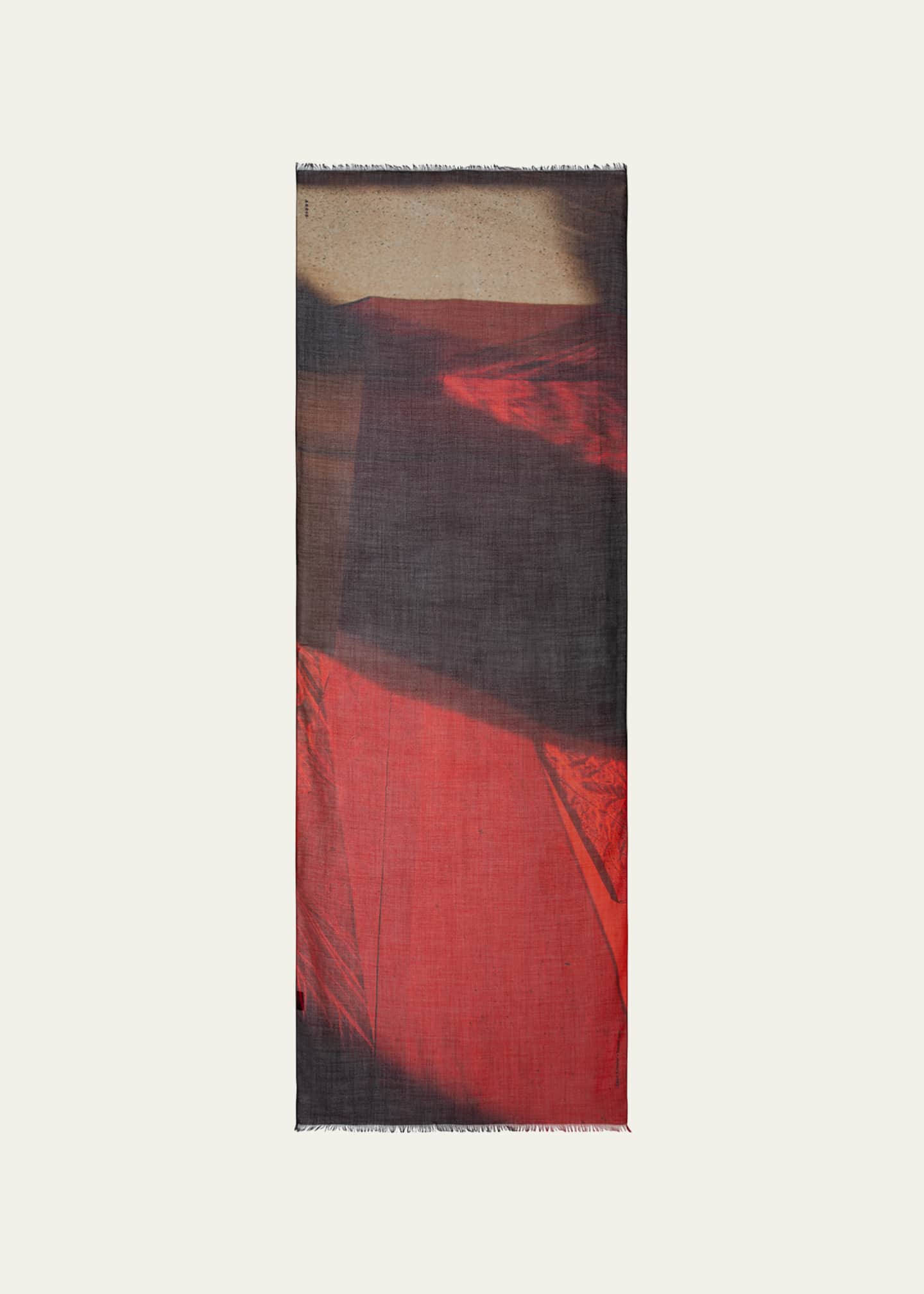 Akris Liquid Light-Print Cashmere-Silk Scarf Image 1 of 3