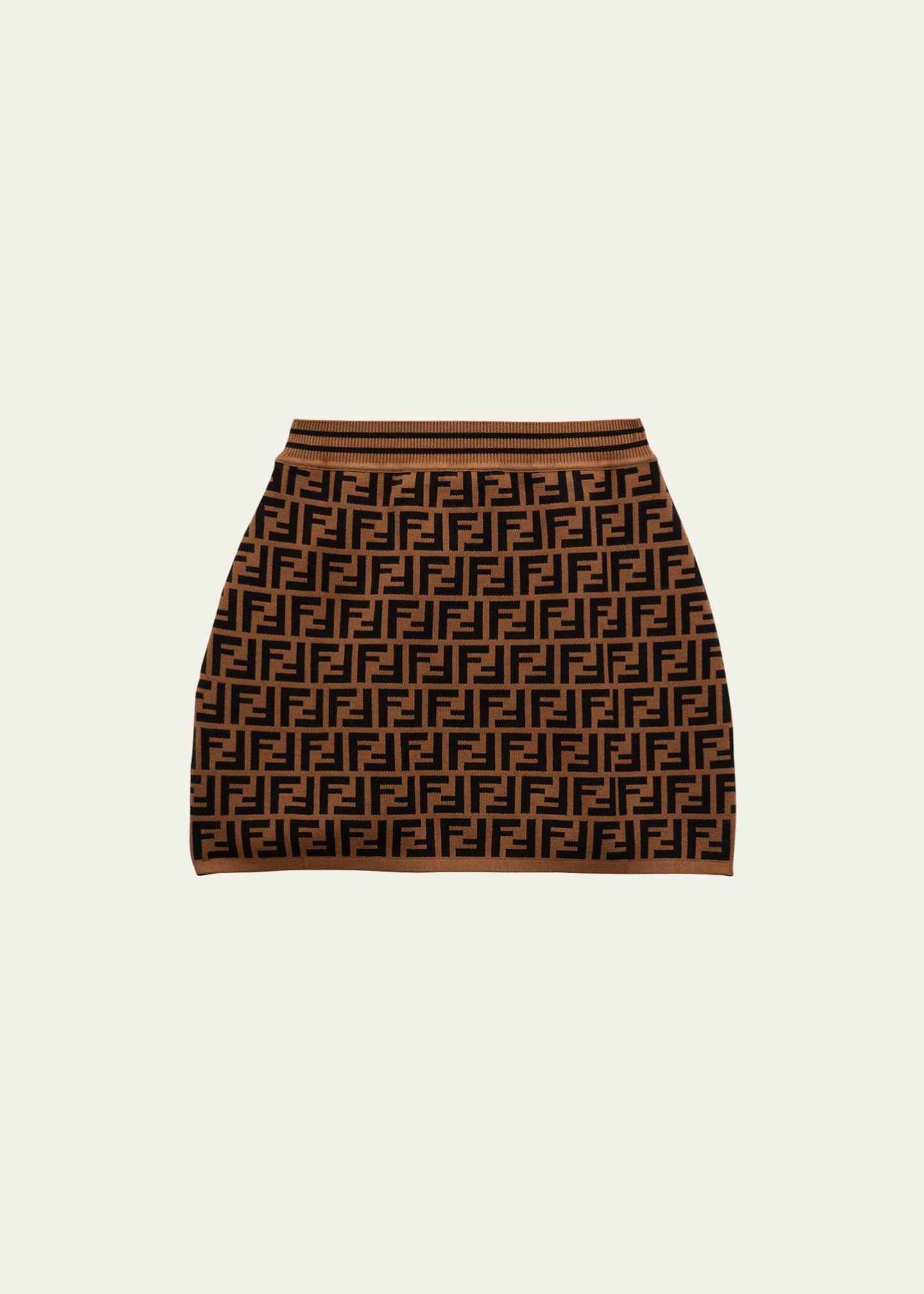 Fendi Girl's Knit Monogram Intarsia Skirt, Size 8-14 - Bergdorf Goodman