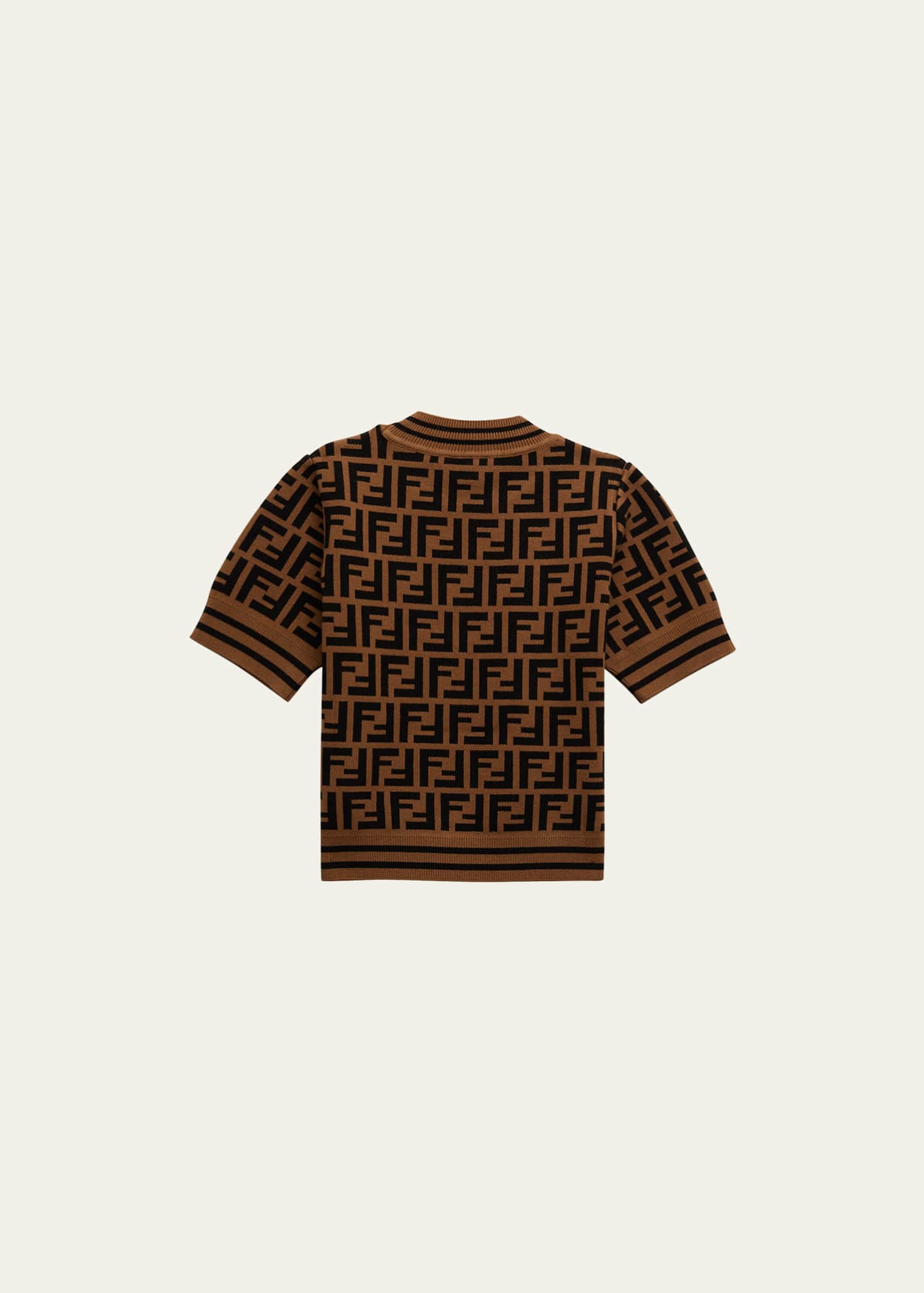 Fendi logo short sleeve sweater on sale