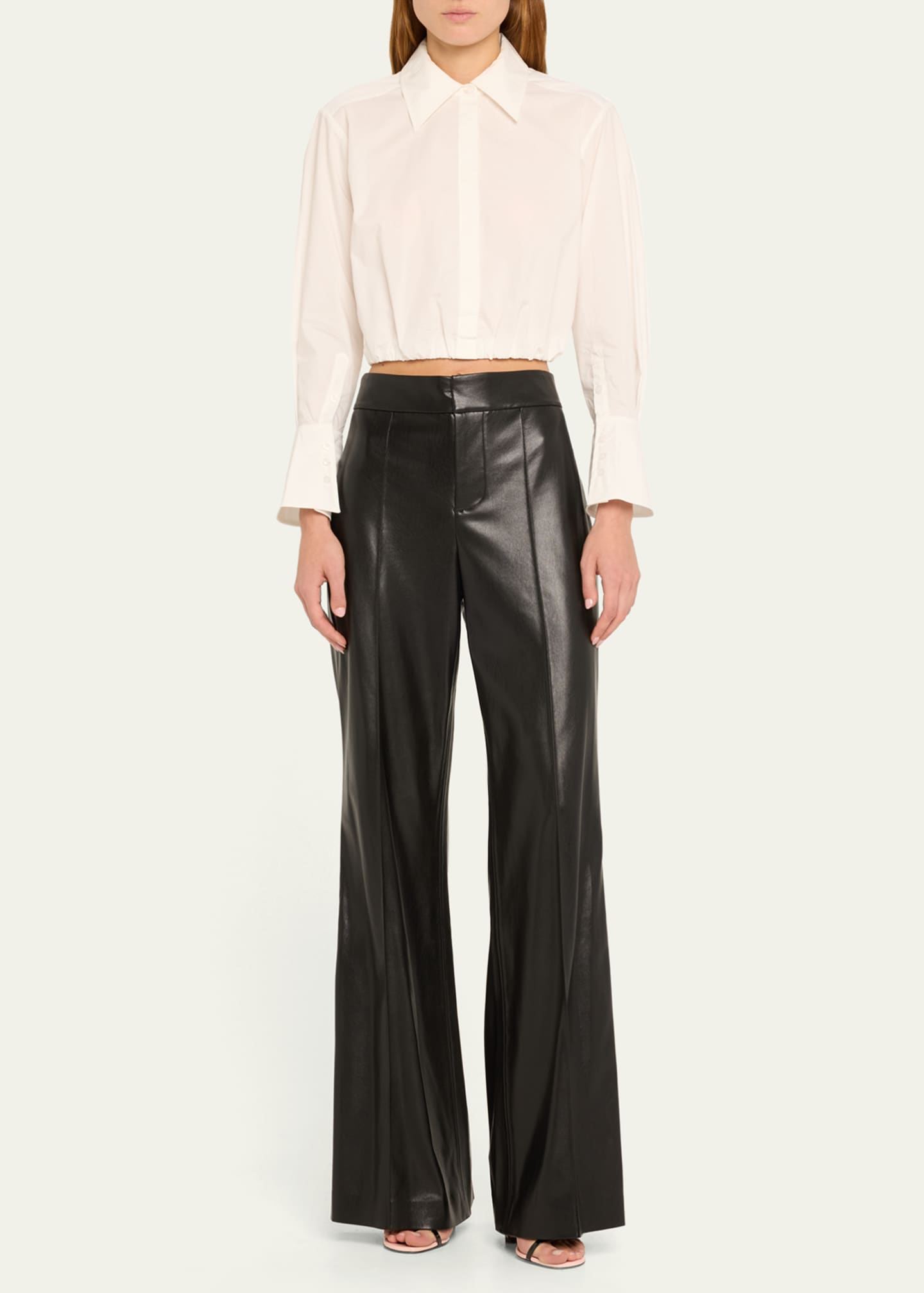 Alice + Olivia Dylan High-Waist Faux-Leather Pants - Bergdorf Goodman