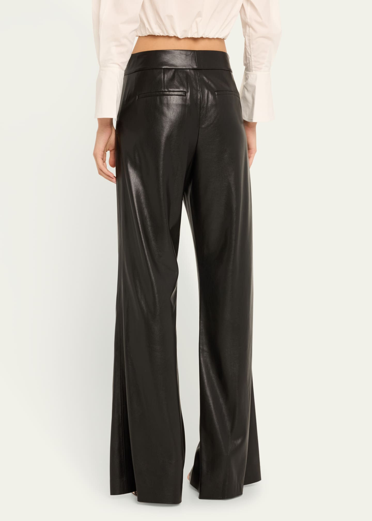 Alice + Olivia Dylan High-Waist Faux-Leather Pants - Bergdorf Goodman