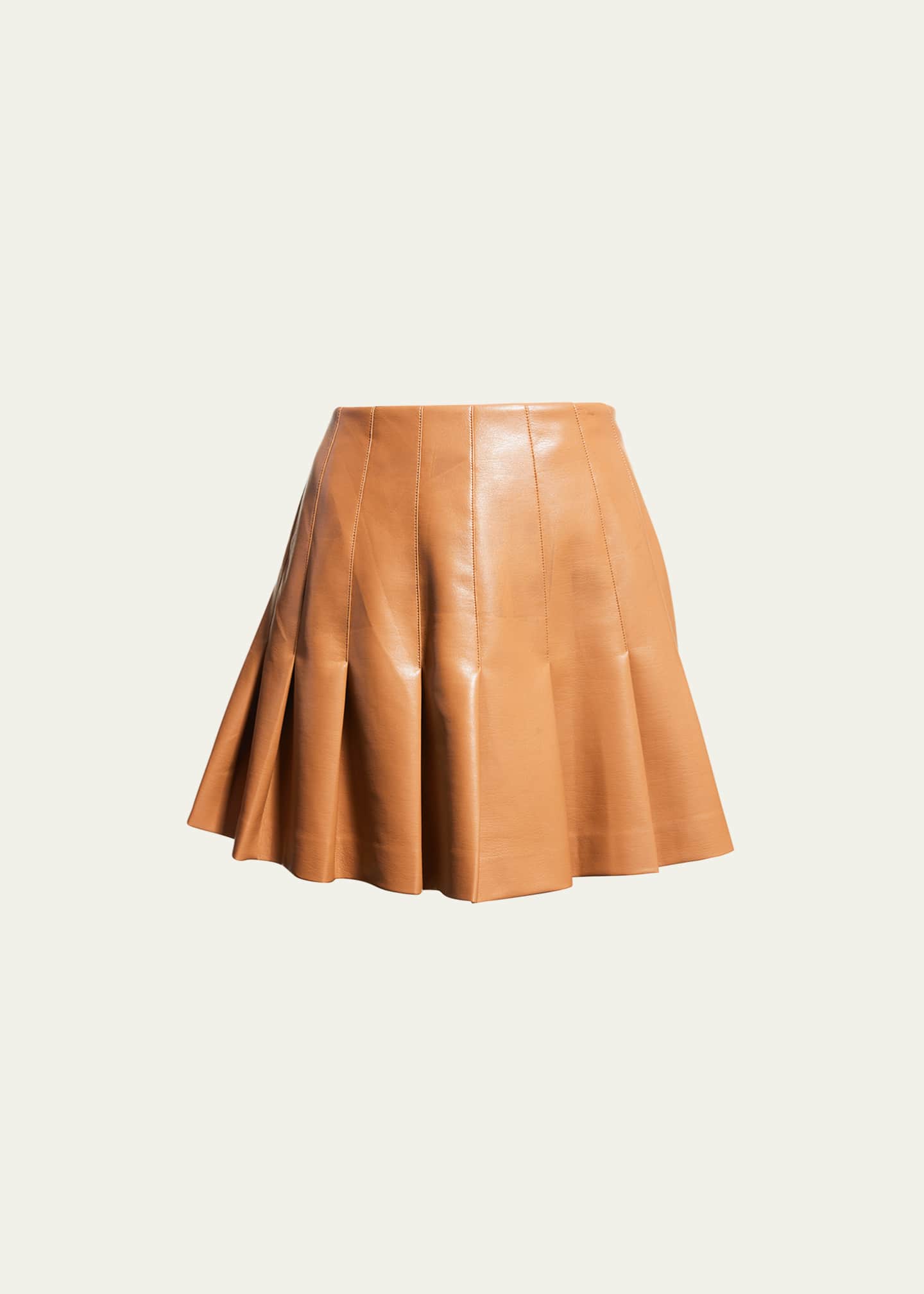 Alice and olivia pleated leather skirt new arrivals