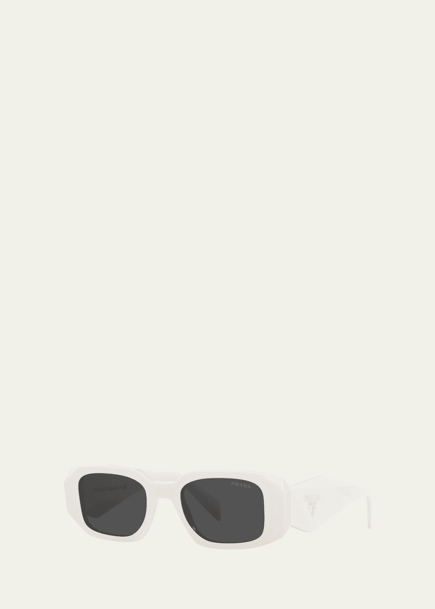 Prada Geometric Rectangle Acetate Sunglasses Image 2 of 3