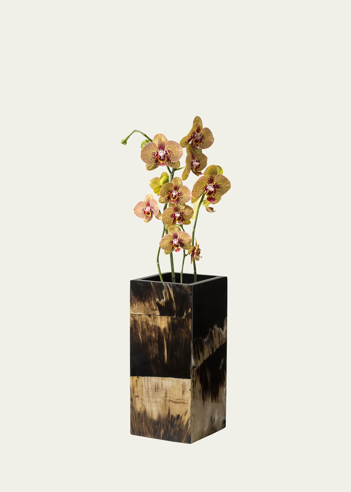 LADORADA Horn Veneer 12" Square Vase Image 2 of 2