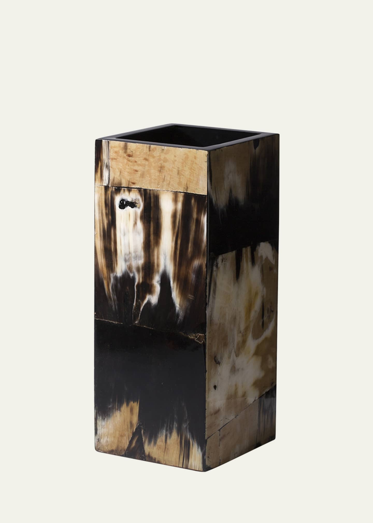 LADORADA Horn Veneer 12" Square Vase Image 1 of 2