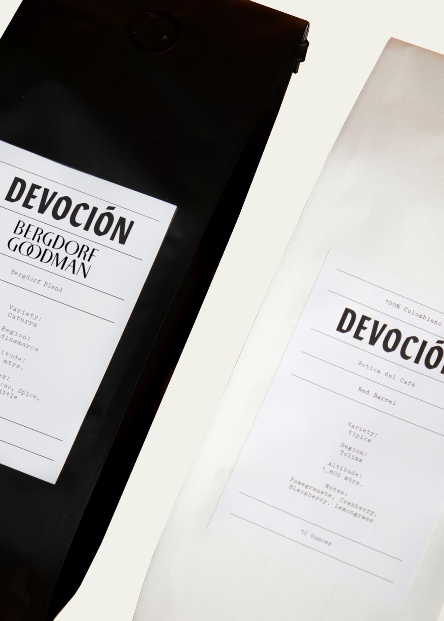 Devocion Two-Bag Coffee Bundle - Red Barrel & Bergdorf Goodman Blend