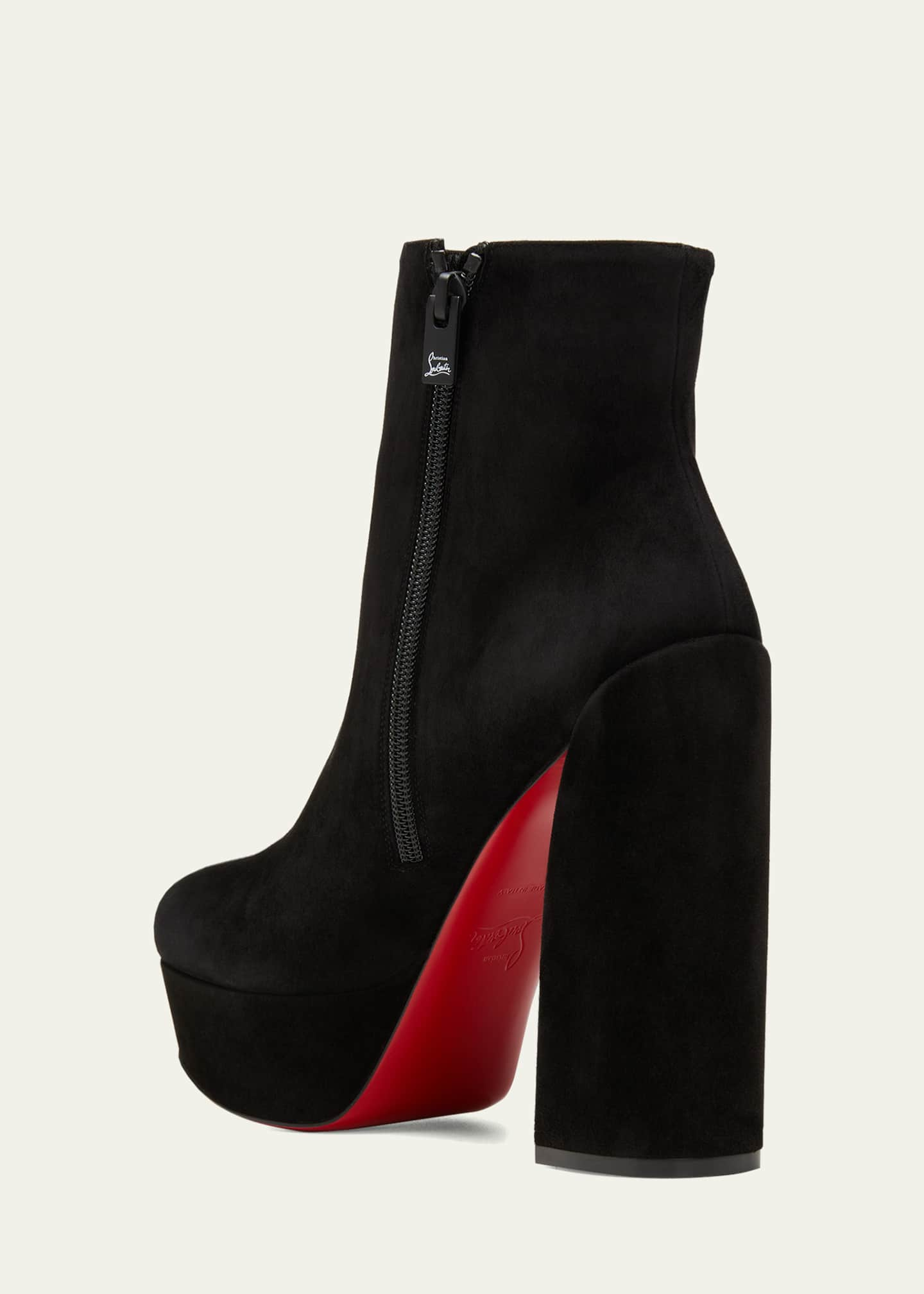 Christian Louboutin Eloise Suede Red Sole Booties - Bergdorf Goodman