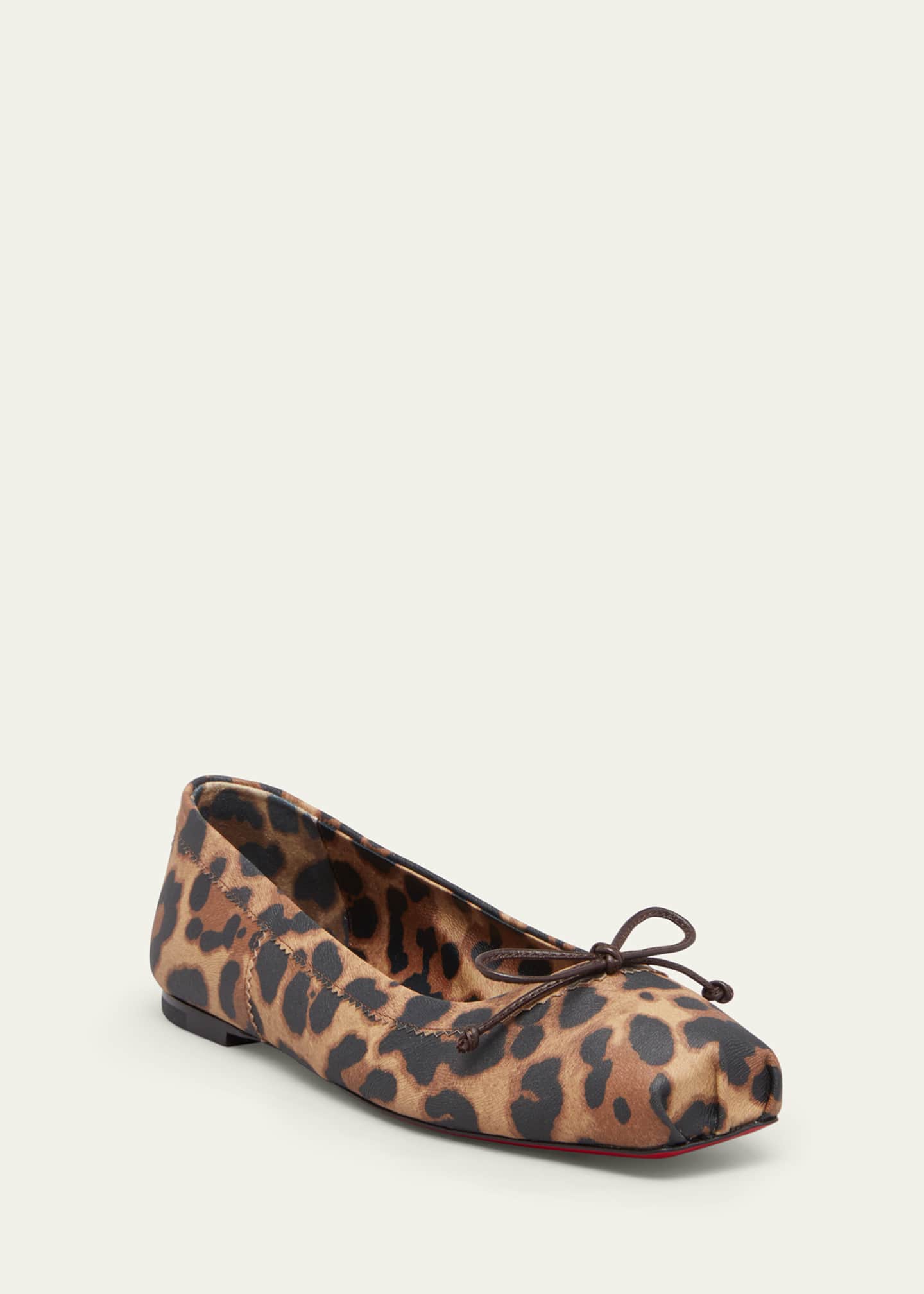 red leopard print flats