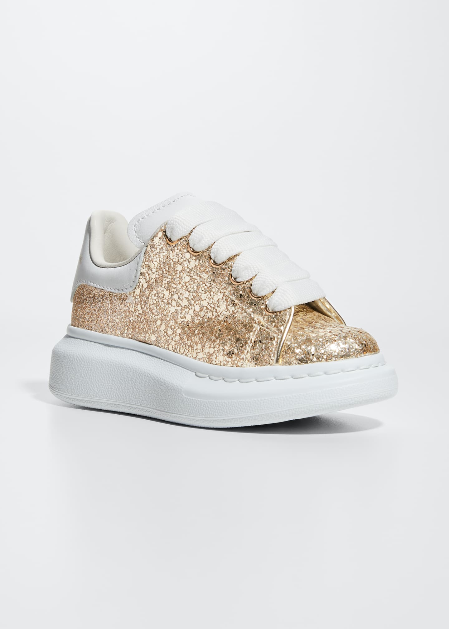 Alexander McQueen Girl's Oversized Glitter Sneakers, Toddler/Kids