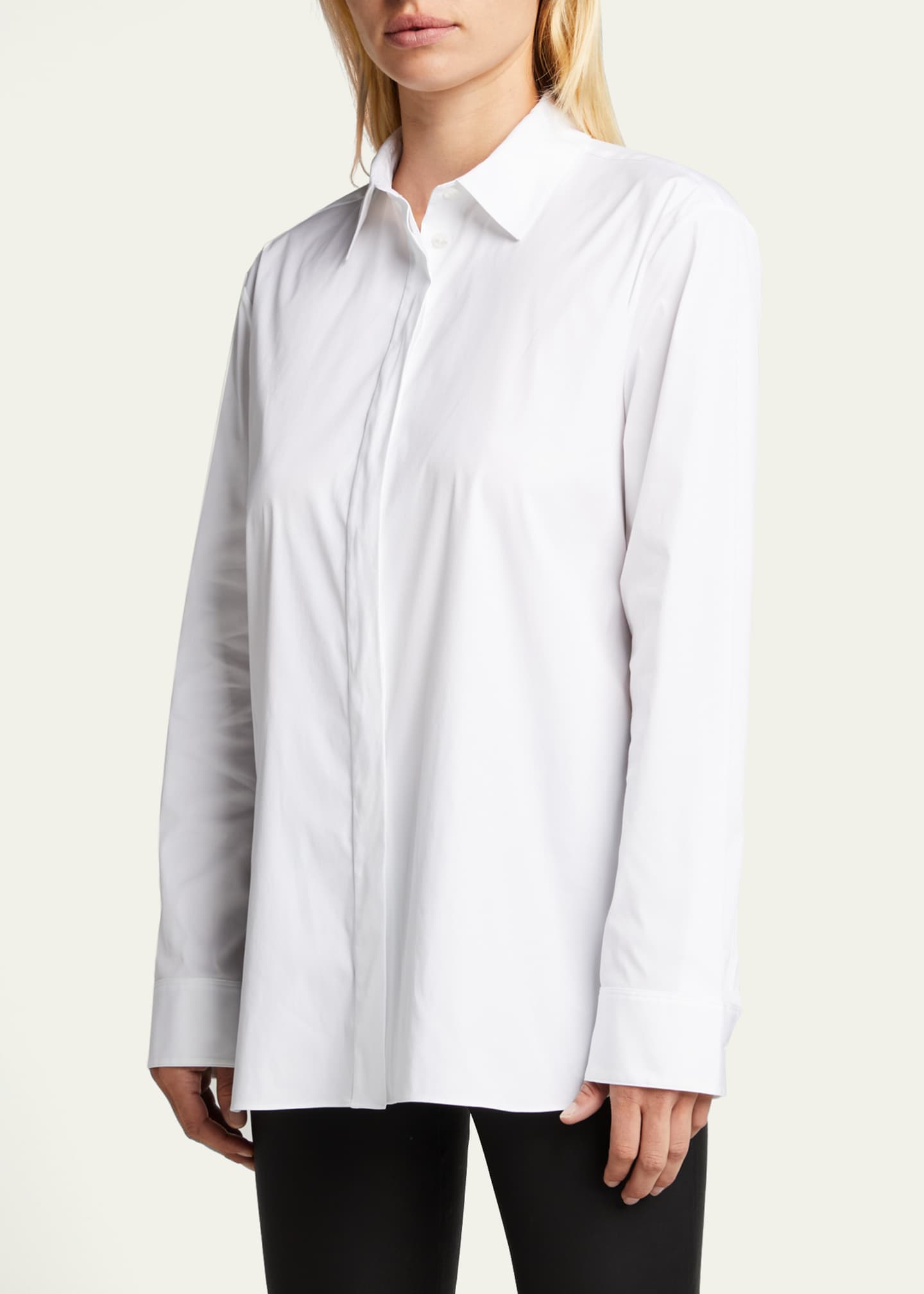 Theory Classic Button-Front Shirt Image 4 of 5