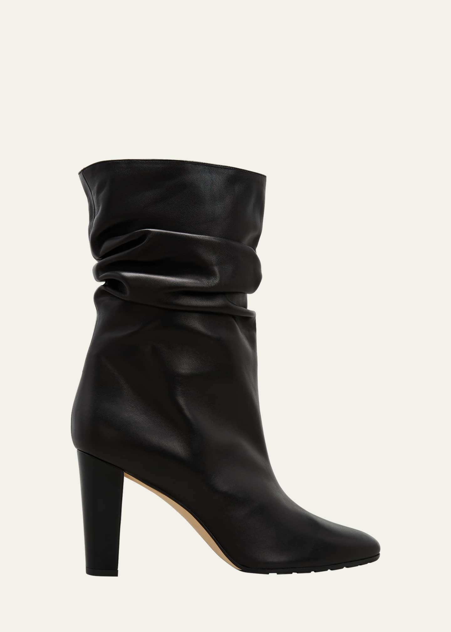 Manolo Blahnik Calasso Napa Slouchy Mid Booties Image 1 of 5