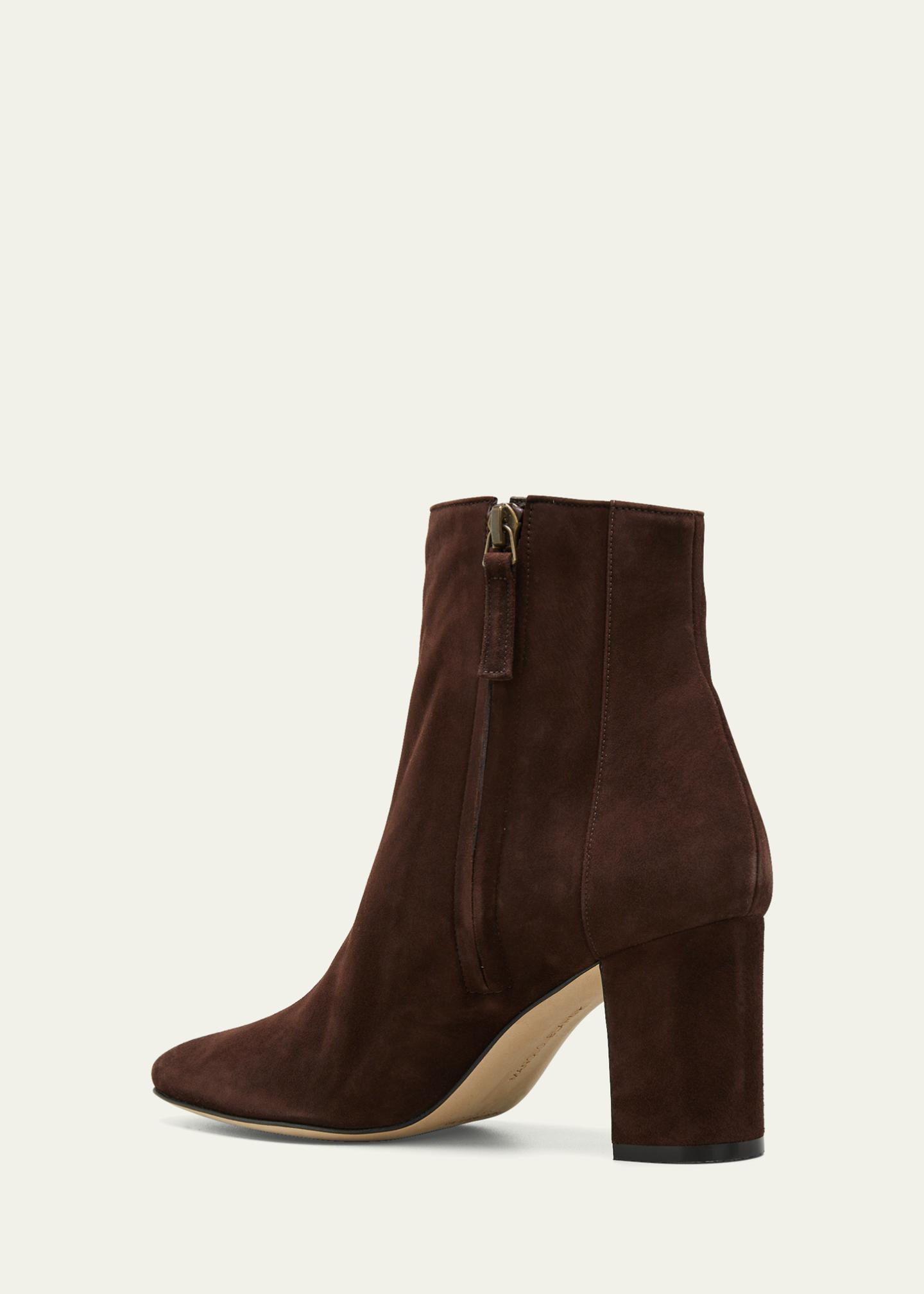 Bottines Manolo Blahnik En Daim Beige Clair - Taille 41 - Neuf Sans Emballage