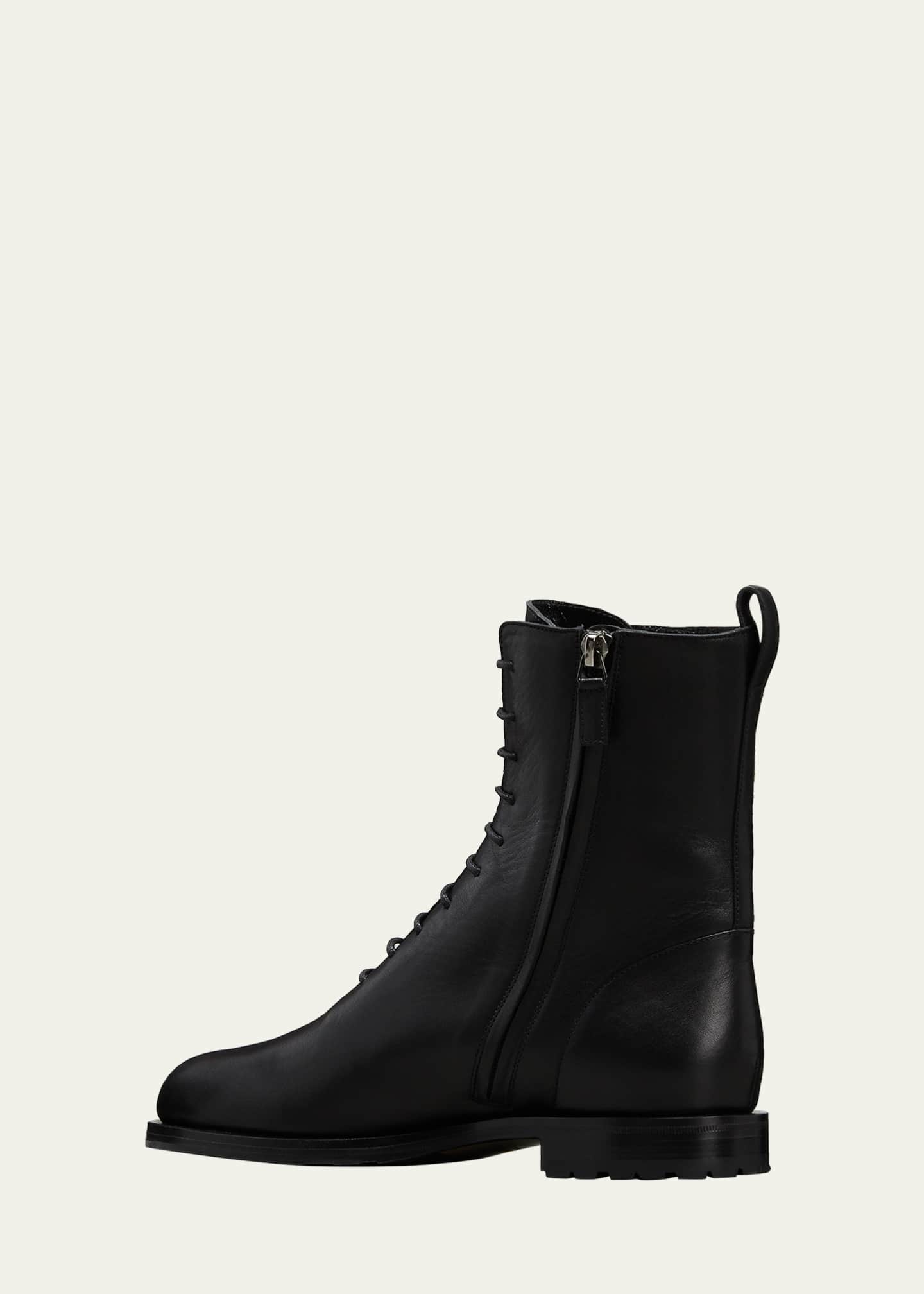 Manolo Blahnik Planigia Calfskin Lace-Up Booties Image 2 of 3