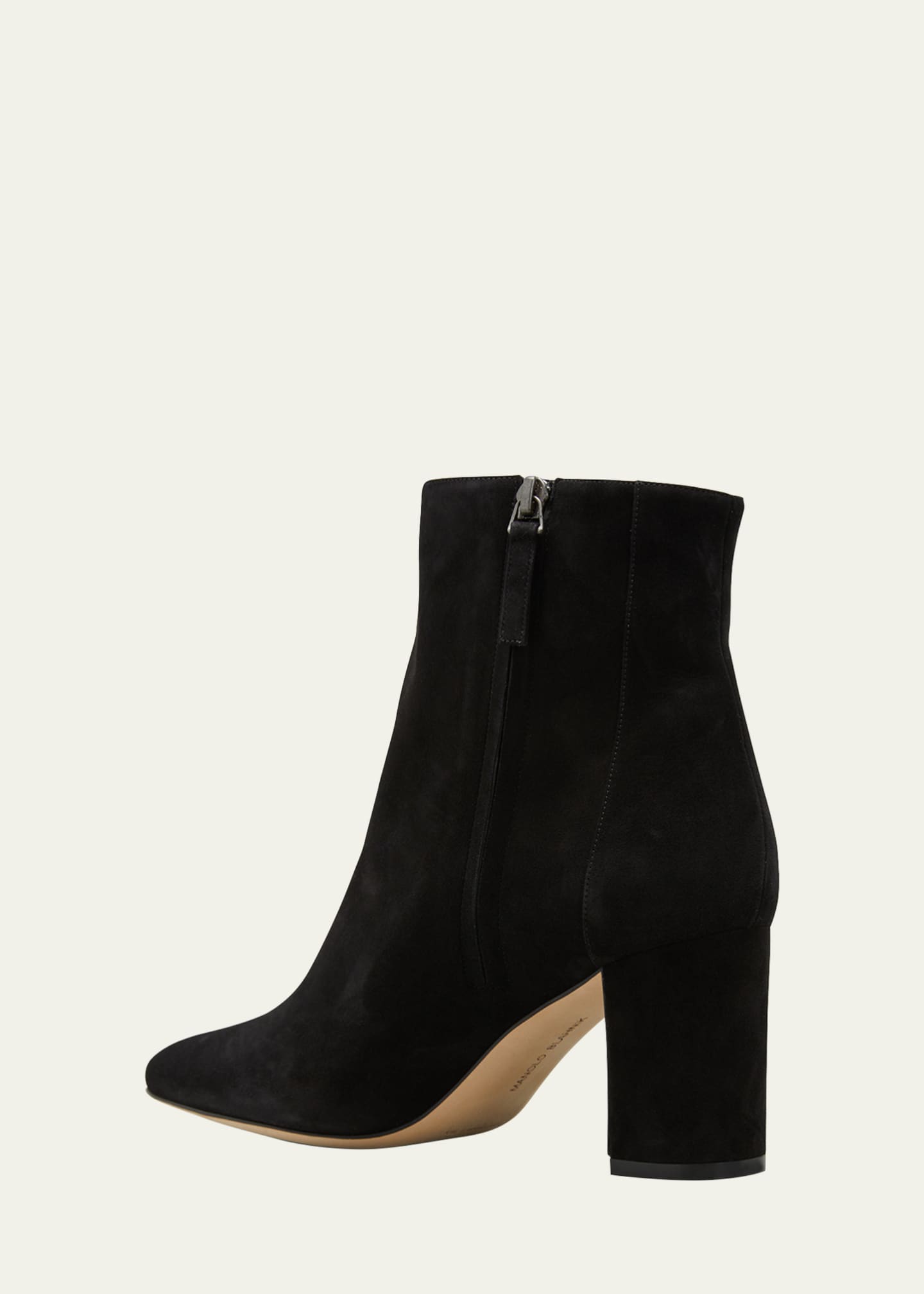 Manolo Blahnik Rosie Suede Zip Ankle Booties Image 4 of 5