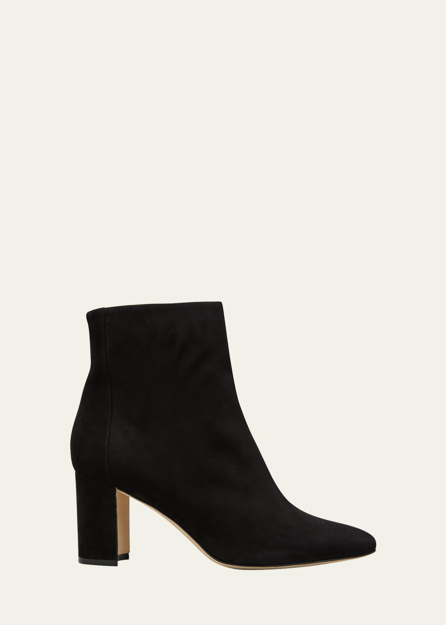 Manolo Blahnik Rosie Suede Zip Ankle Booties Image 1 of 5