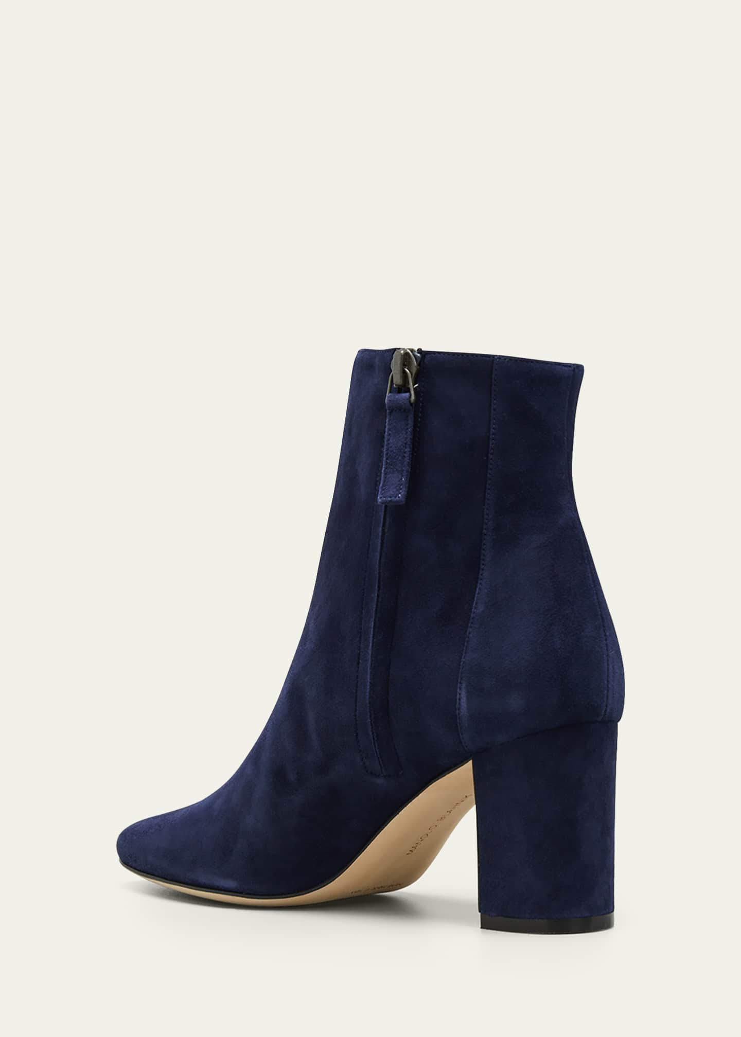 Manolo Blahnik Rosie Suede Zip Ankle Booties Image 2 of 3