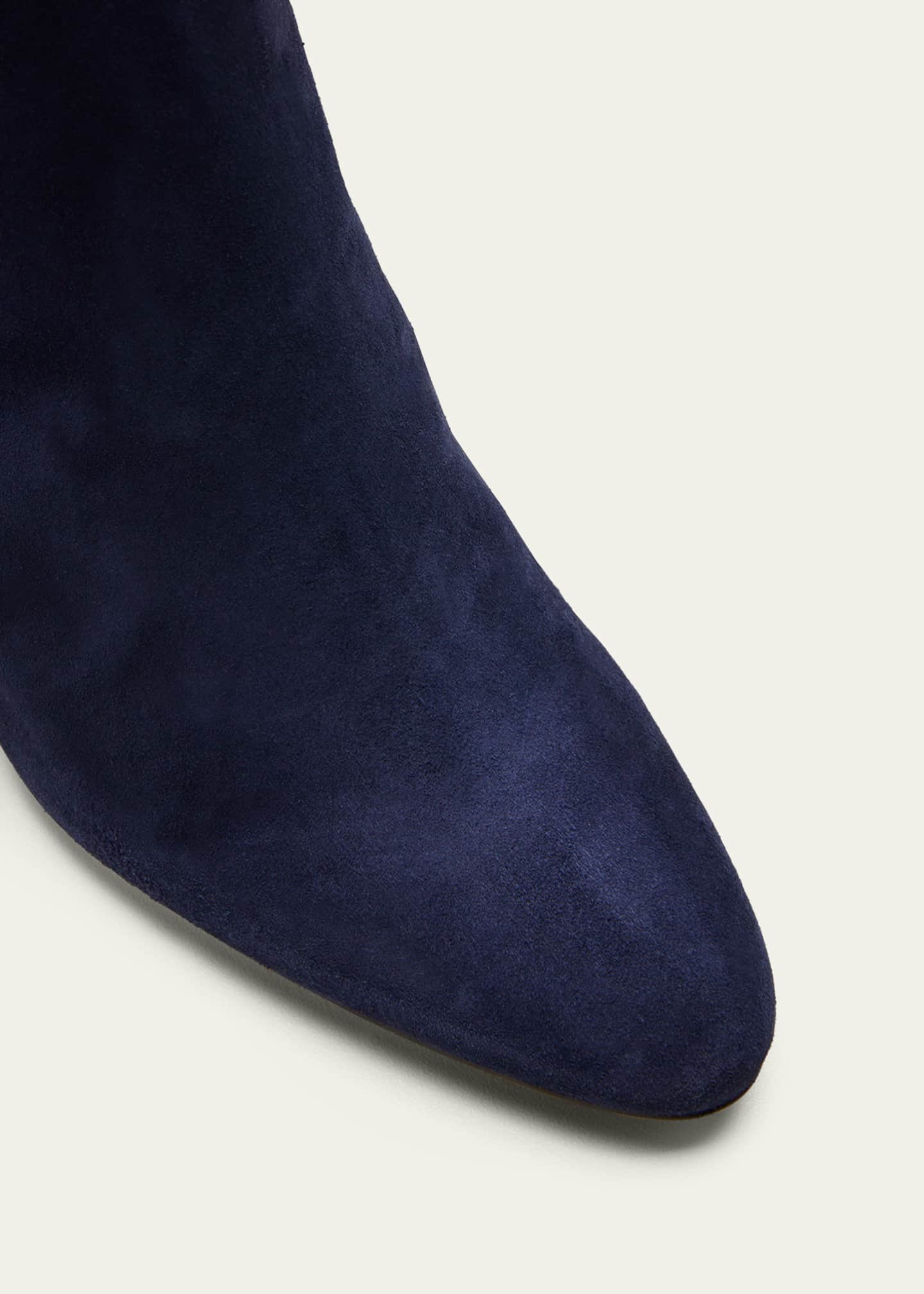 Manolo Blahnik Rosie Suede Zip Ankle Booties Image 3 of 3