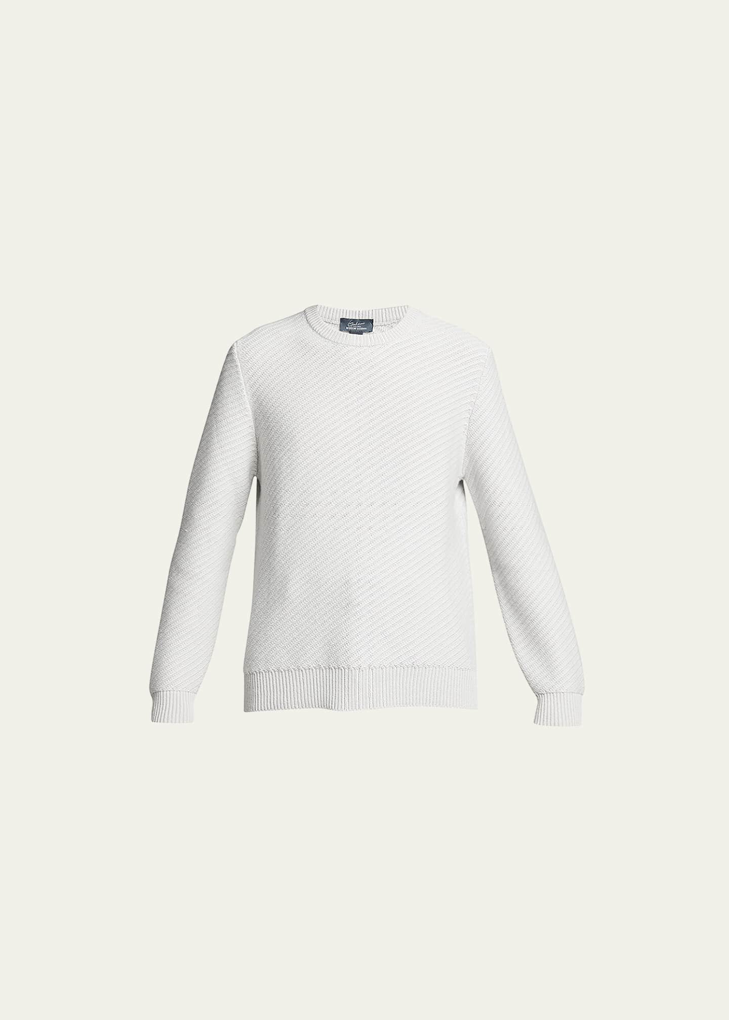 Goodman's Men's Cashmere Diagonal Stitch Sweater - Bergdorf Goodman