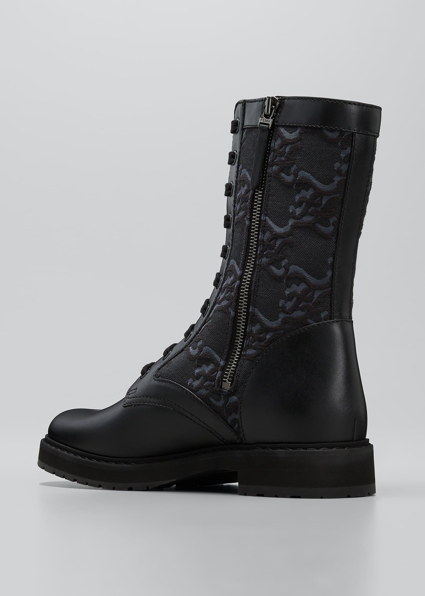 fendi floral combat boots