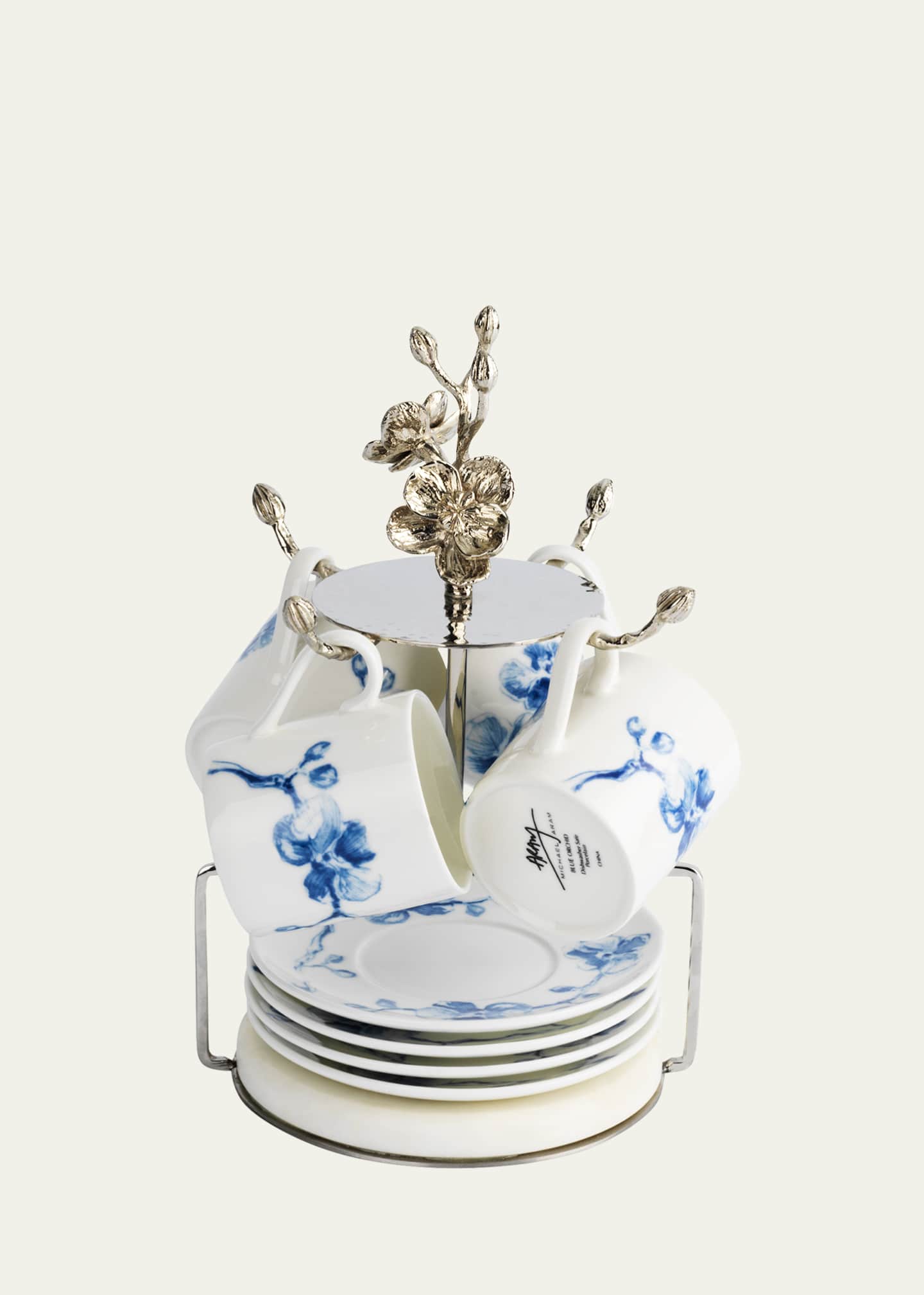 Michael Aram Blue Orchid Demitasse Set with Stand Image 2 of 5