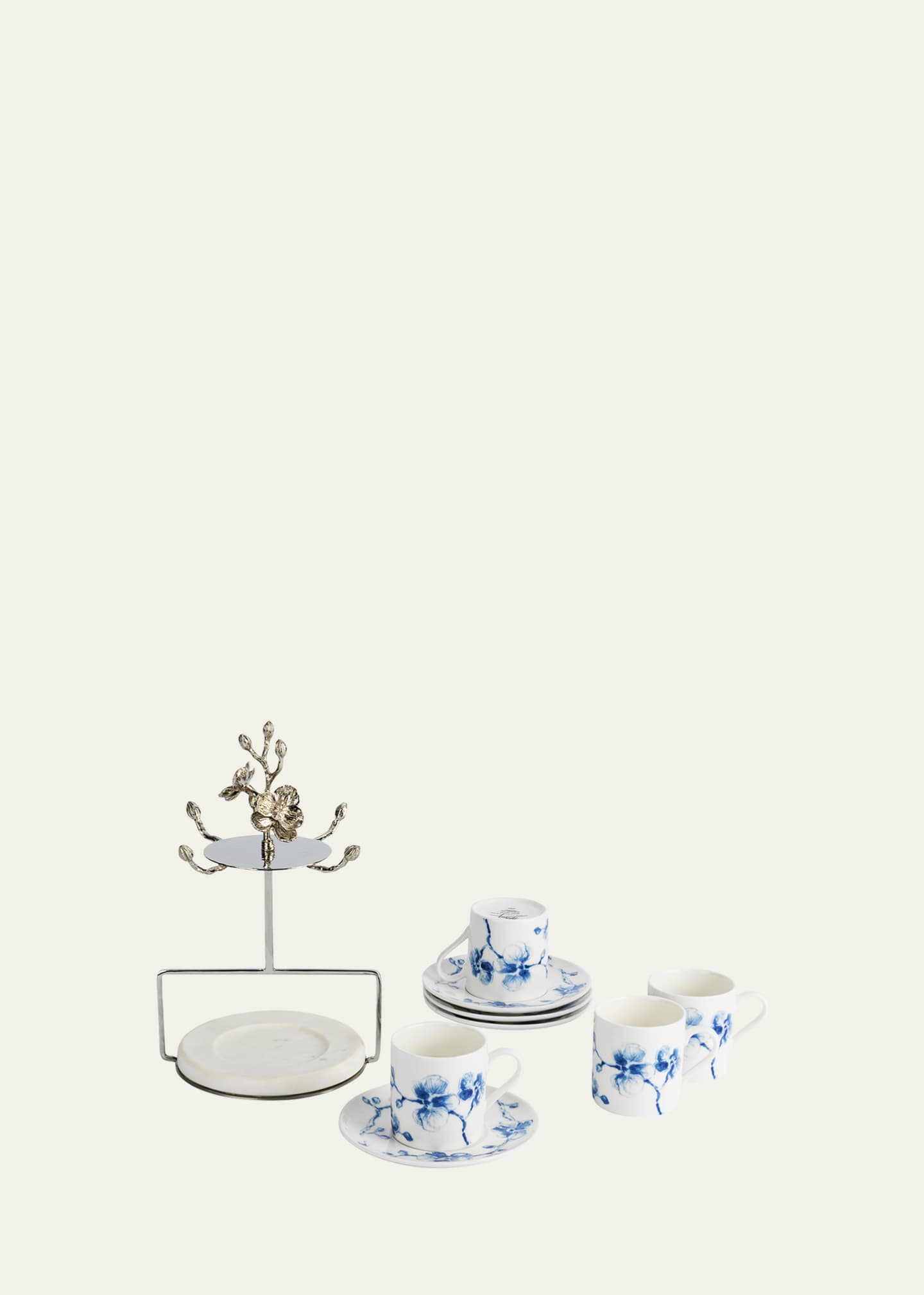 Michael Aram Blue Orchid Demitasse Set with Stand Image 4 of 5