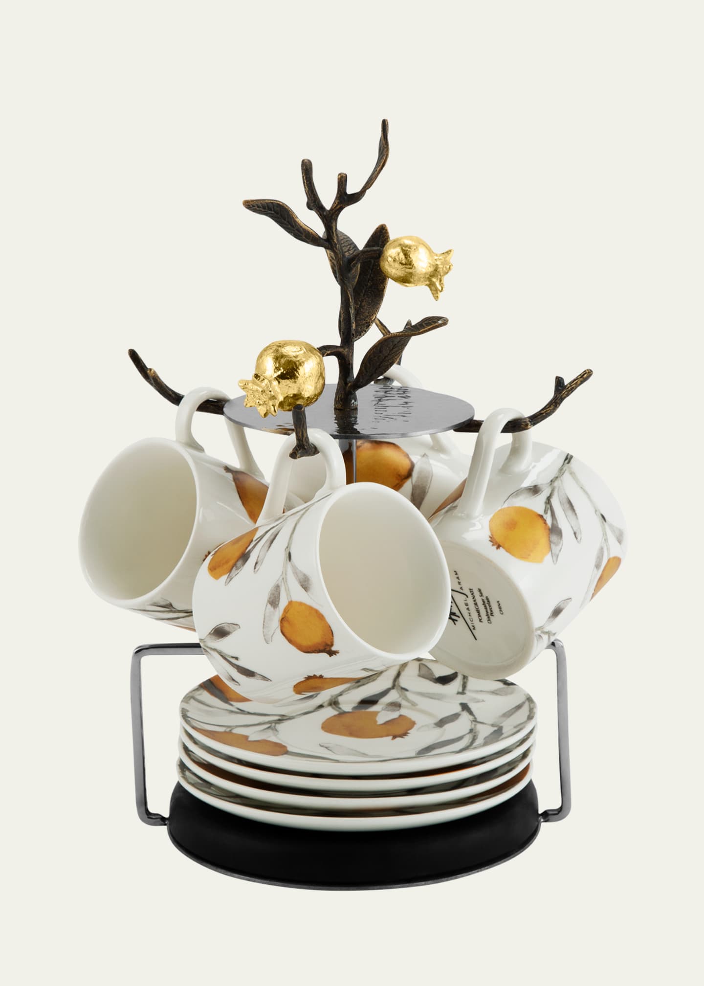 Michael Aram Pomegranate Demitasse Set with Stand Image 3 of 5