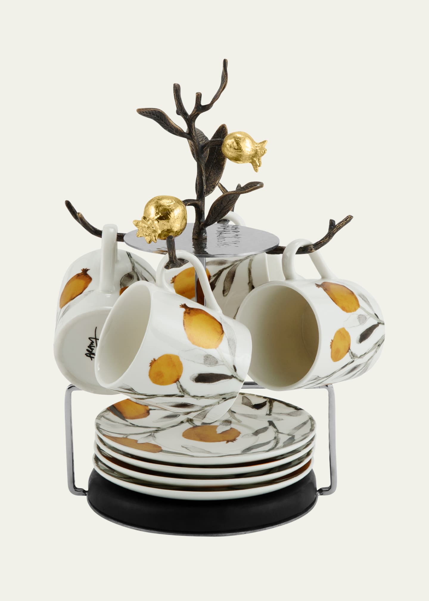 Michael Aram Pomegranate Demitasse Set with Stand Image 4 of 5