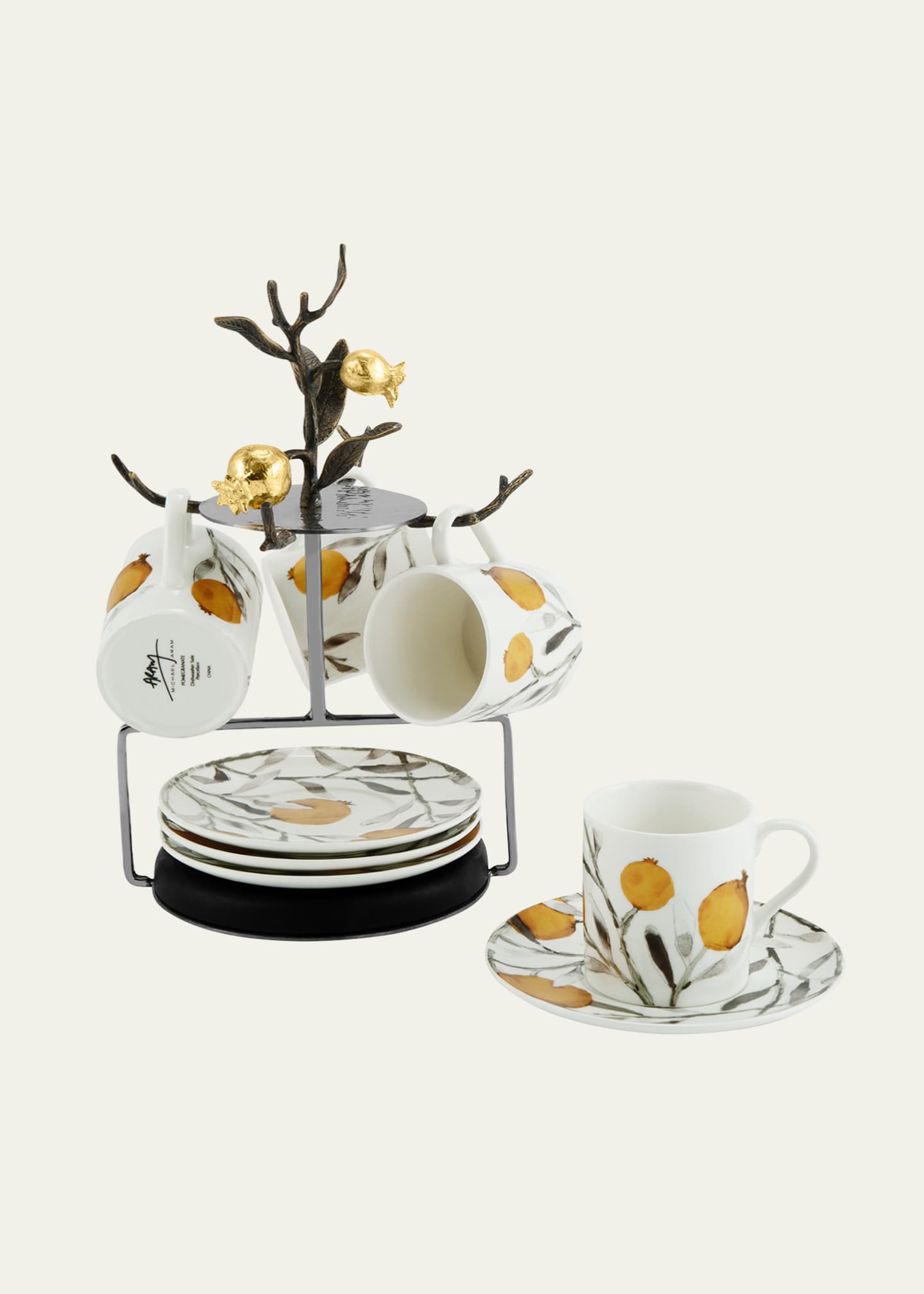 Michael Aram Pomegranate Demitasse Set with Stand Image 5 of 5