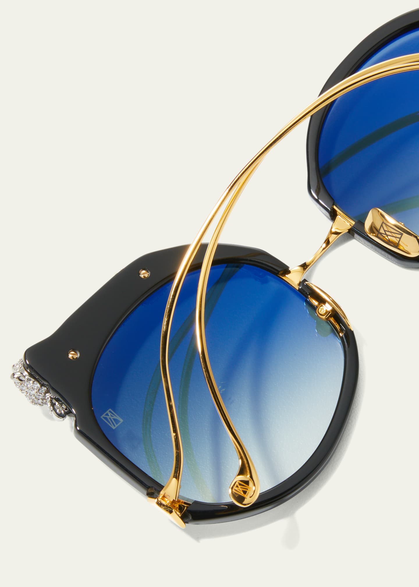 Anna-Karin Karlsson Rose Et Le Reve Leopard Round Acetate Sunglasses Image 5 of 5