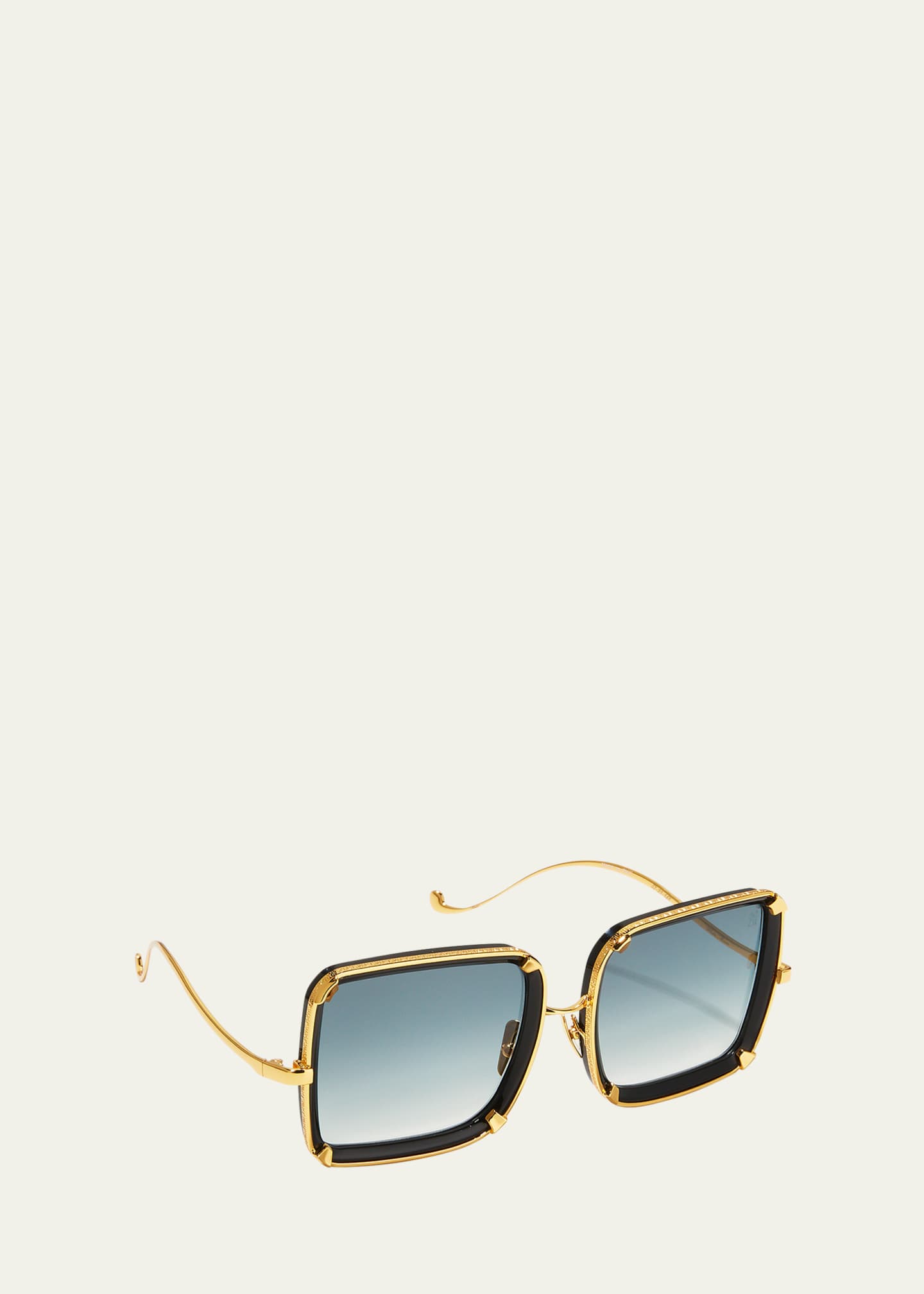 Anna-Karin Karlsson White Moon Square Acetate Sunglasses Image 2 of 5