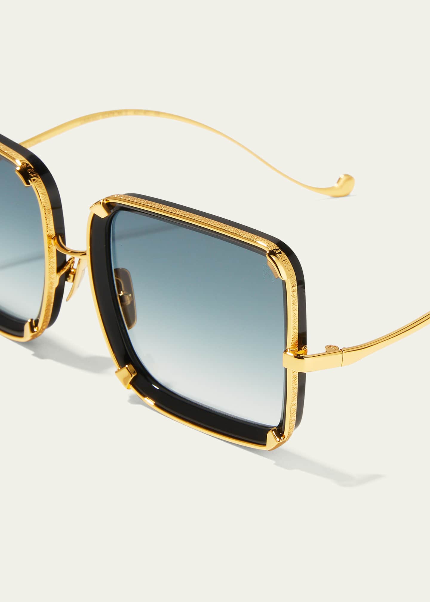Anna-Karin Karlsson White Moon Square Acetate Sunglasses Image 4 of 5