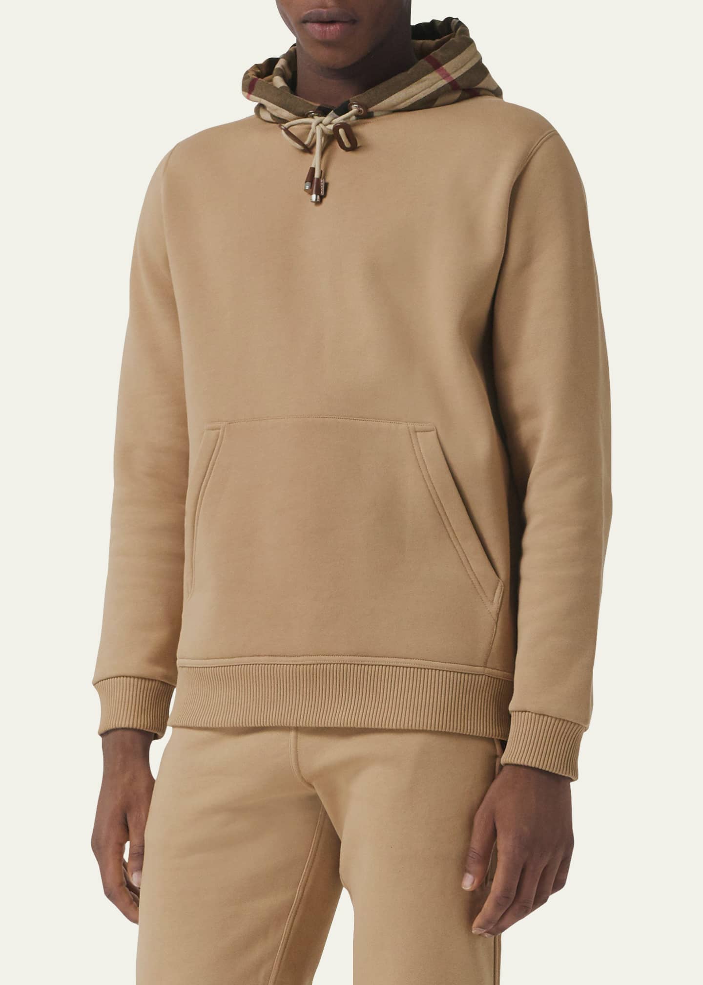 Burberry Men s Check Hood Pullover Sweatshirt