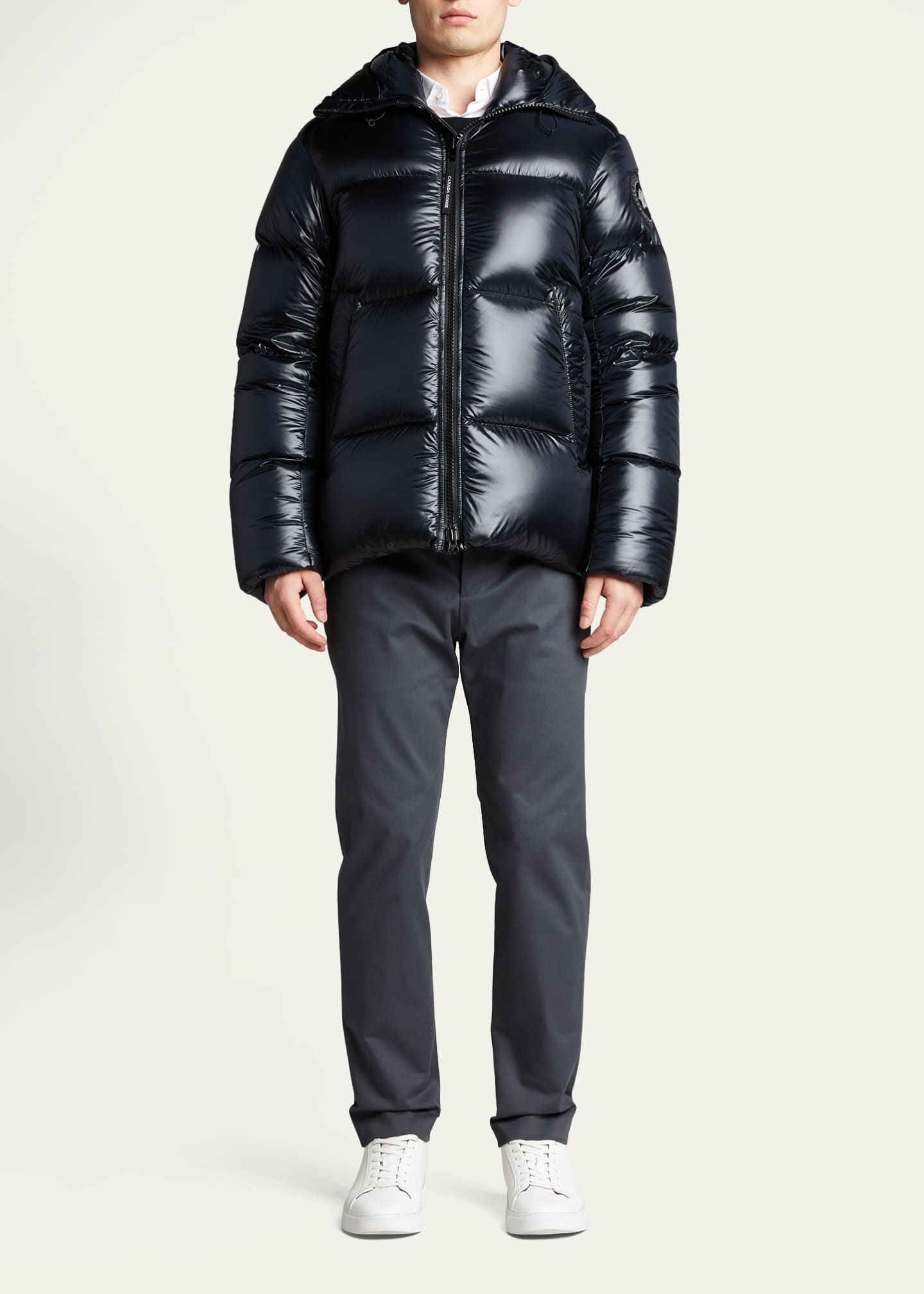 Canada Goose Men's Crofton Black Disc Puffer Jacket - Bergdorf Goodman