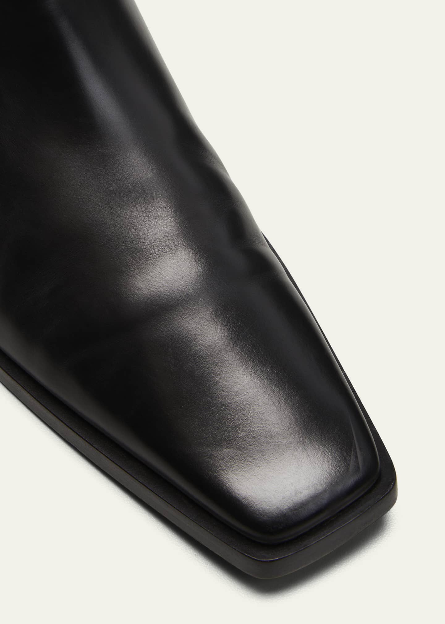 大人気☆【TOTEME】The Riding Boot レザー スクエアトゥ ブーツ Leather riding boots black – TOTEME