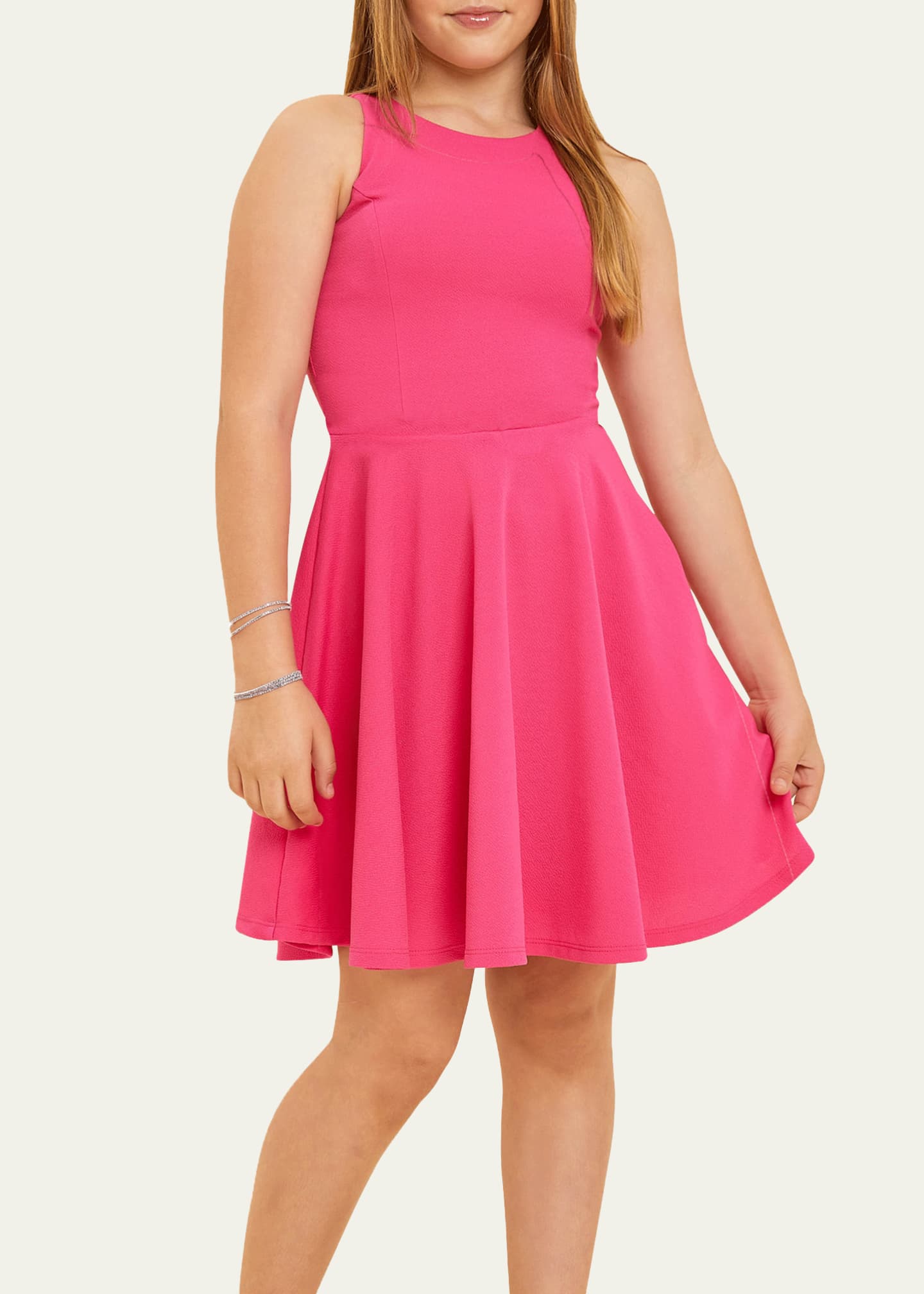 Un Deux Trois Girl's Sleeveless Fit-and-Flare Dress, Size 8-18