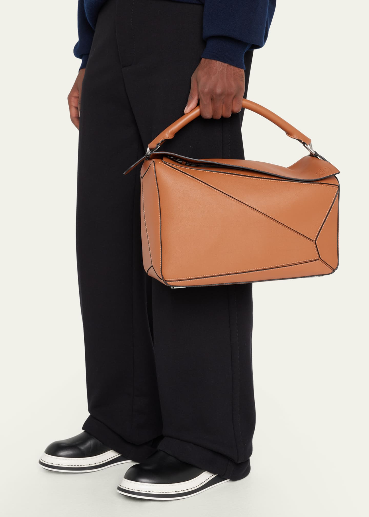 Loewe 'Large Puzzle' Shoulder Bag Men'S Black for Men