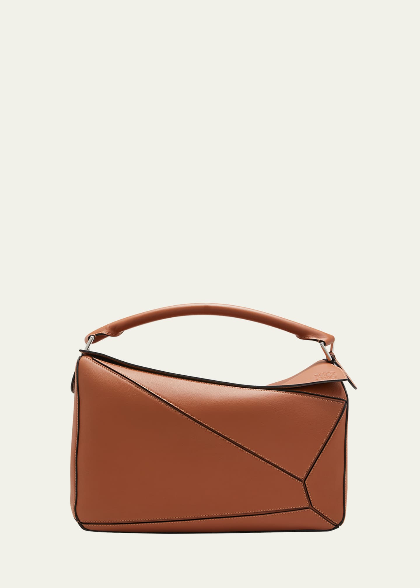 Puzzle Large Leather Shoulder Bag in Brown - Loewe