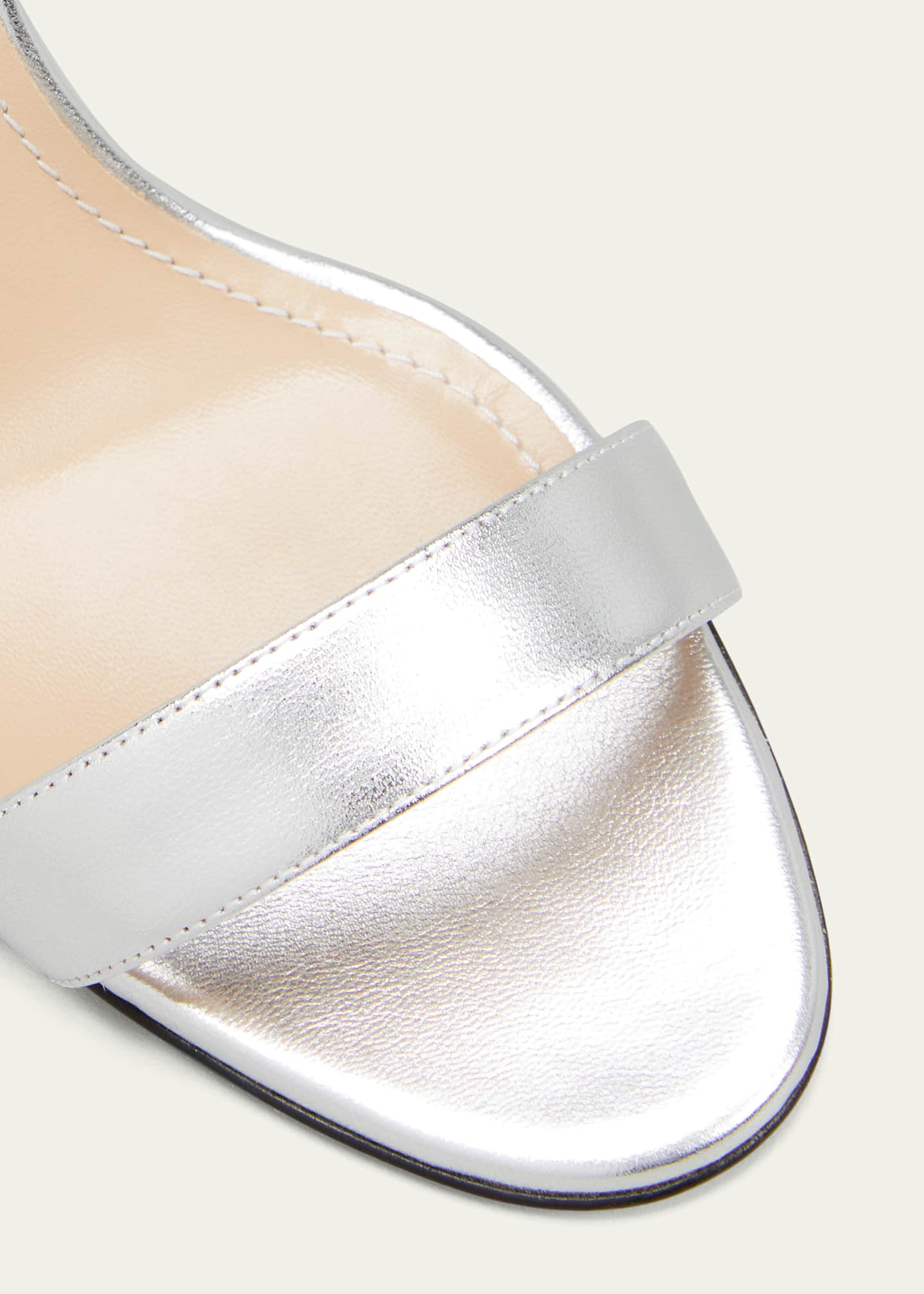 Manolo Blahnik Chaos 105mm Metallic Napa Sandals Image 3 of 3