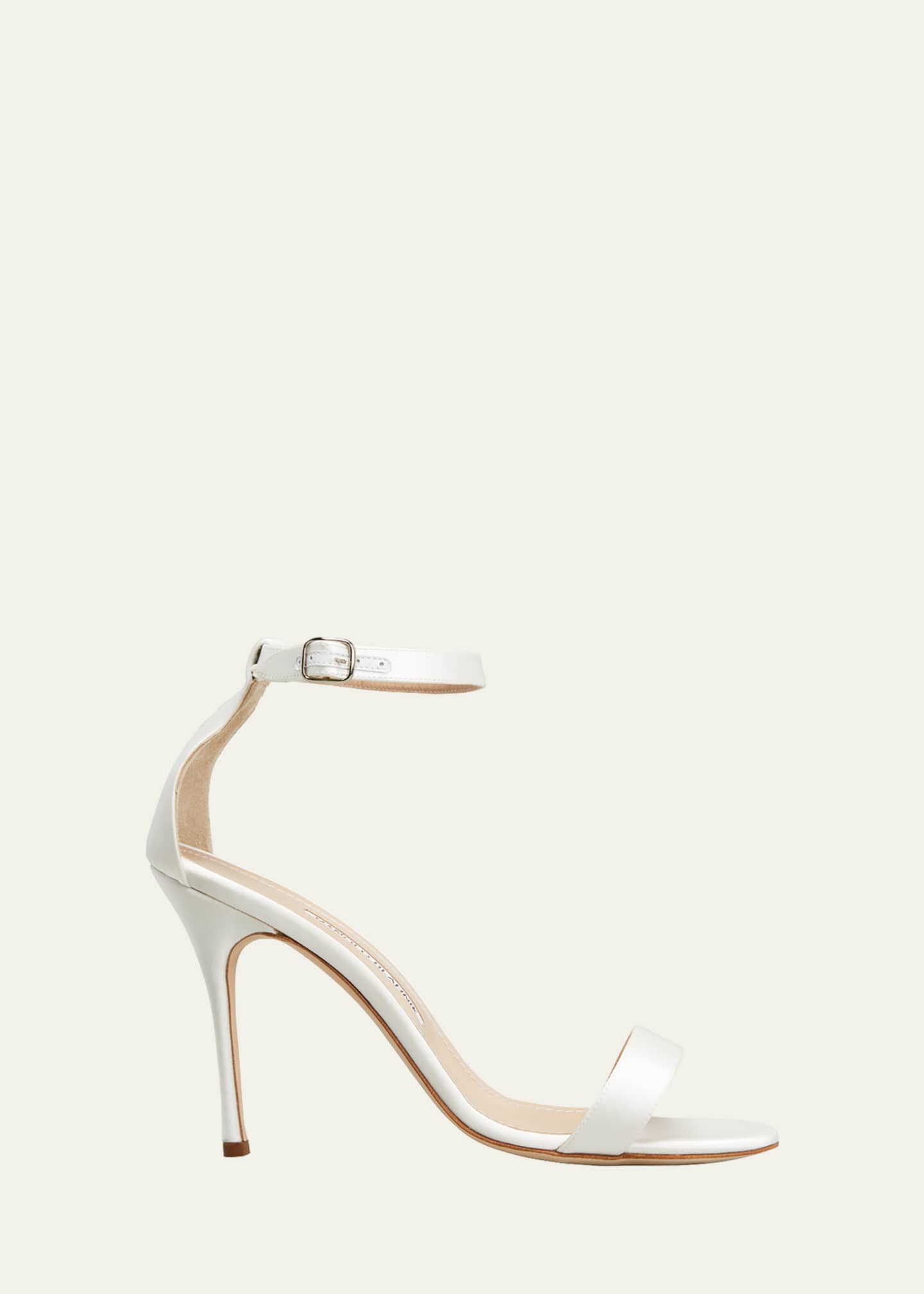 Manolo Blahnik Chaos Satin Stiletto Sandals Image 1 of 5