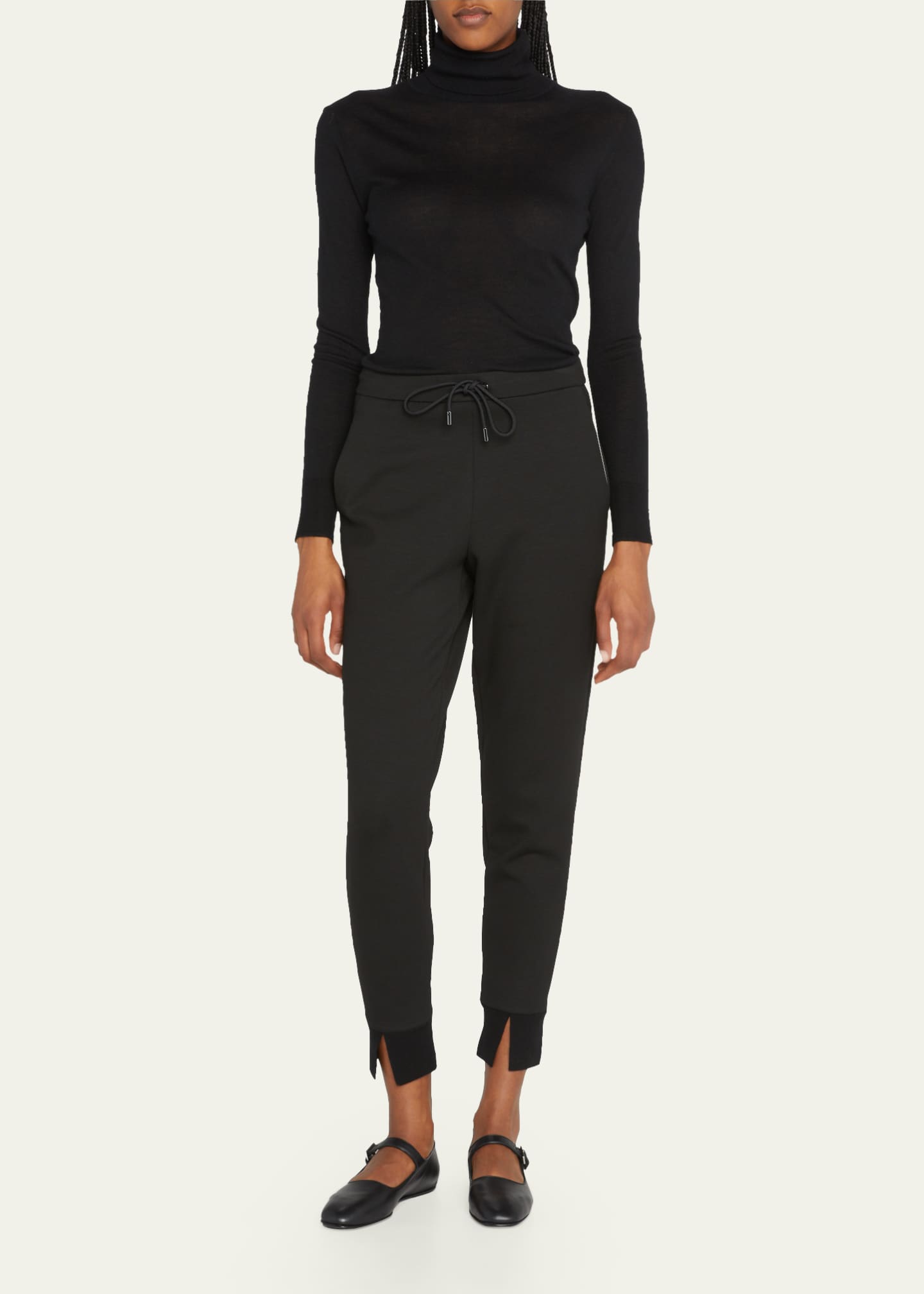 Theory Slouchy Double-Knit Jogger Pants